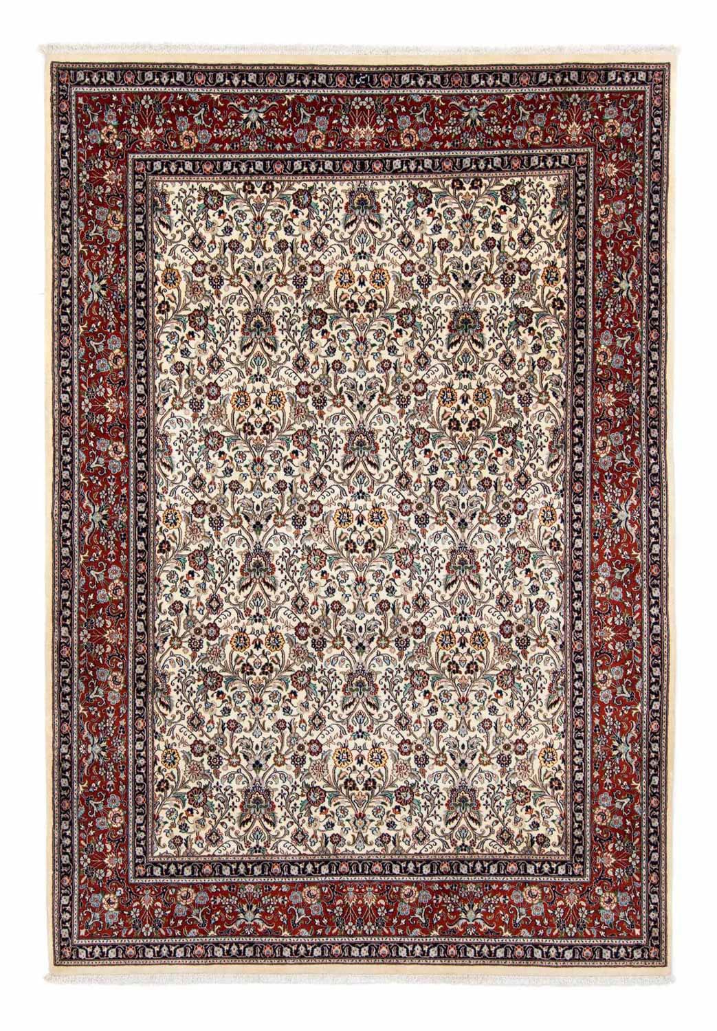 morgenland Wollteppich »Moud Blumenmuster Beige 298 x 195 cm«, rechteckig, günstig online kaufen