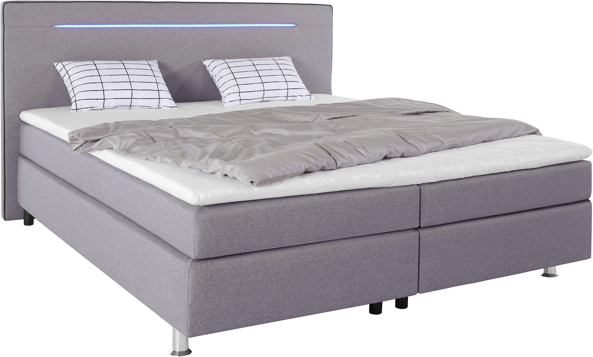 COLLECTION AB Boxspringbett, inkl. LED-Beleuchtung, Topper und Kissen