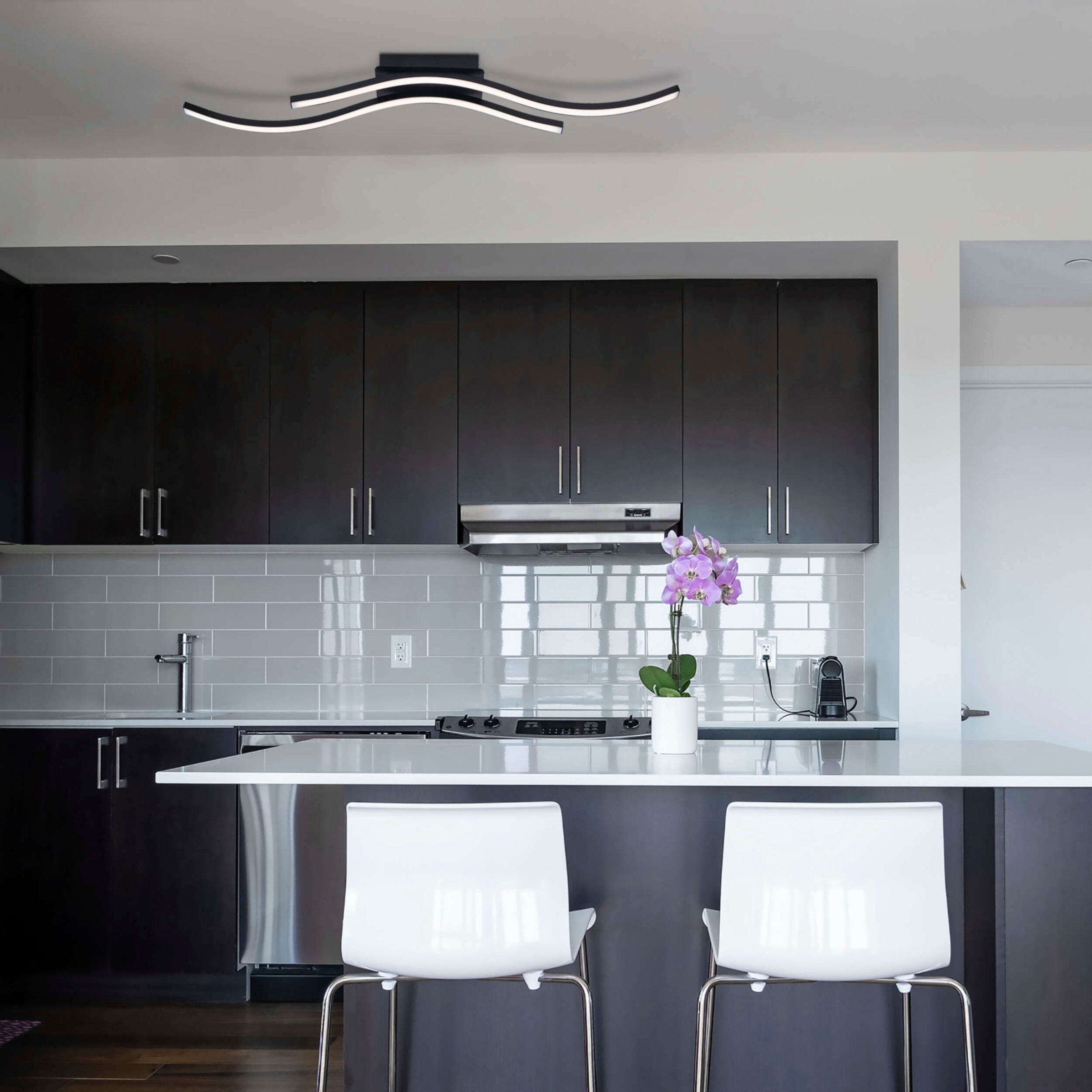 näve LED Deckenleuchte »Onda« LED-Modul 1 Stk. Warmweiß Deckenlampe, Wandle günstig online kaufen