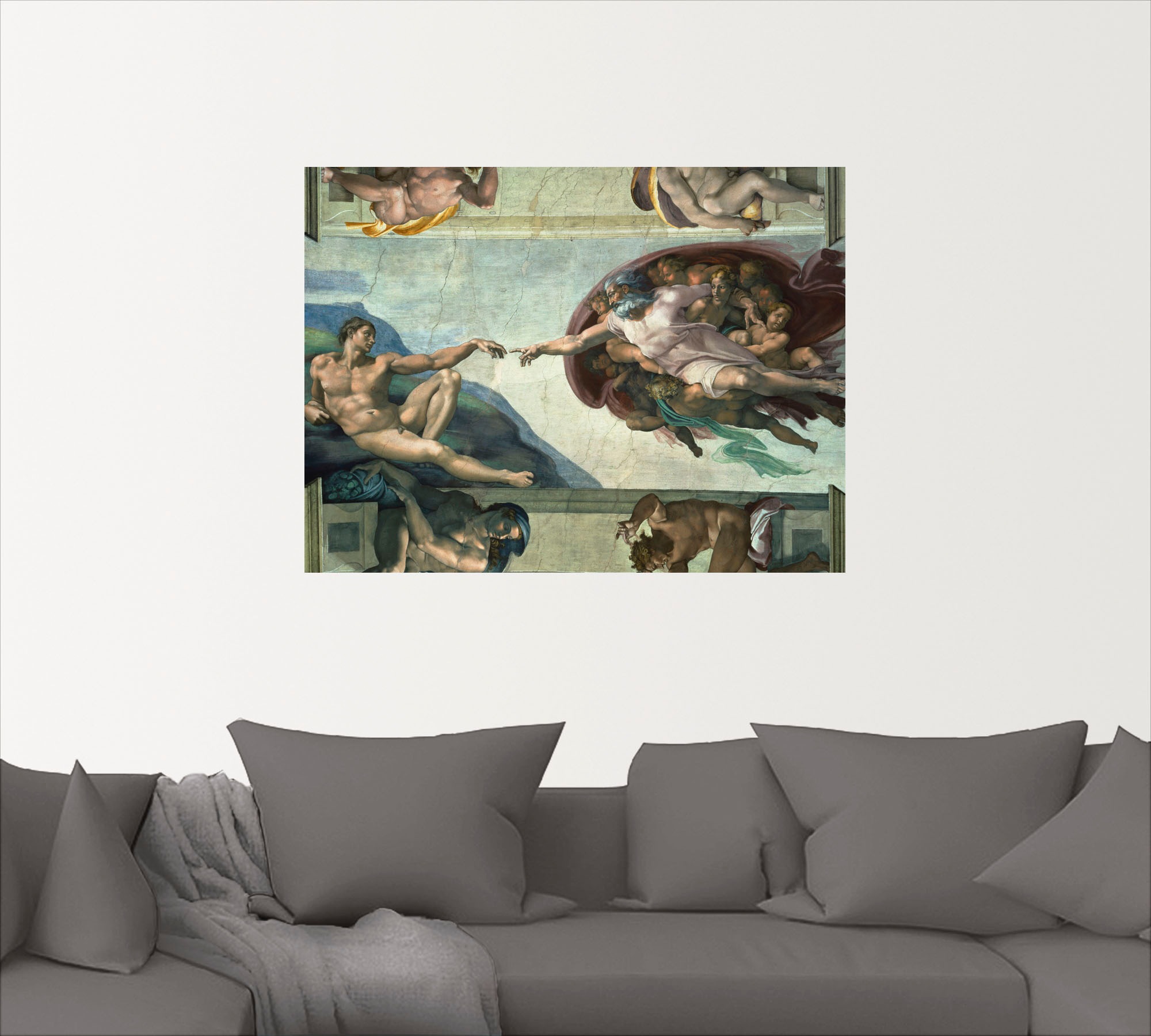 Artland Wandbild »Die Erschaffung des Adam«, Religion, (1 St.), als Leinwandbild, Poster, Wandaufkleber in verschied. Größen