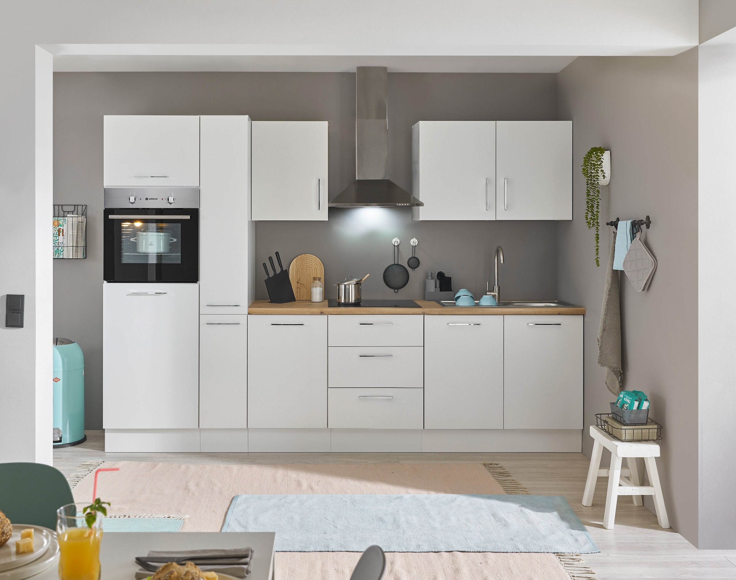 BASIC by Balculina Küchenzeile »Turin«, Breite 300 cm, wahlweise mit E-Gerä günstig online kaufen