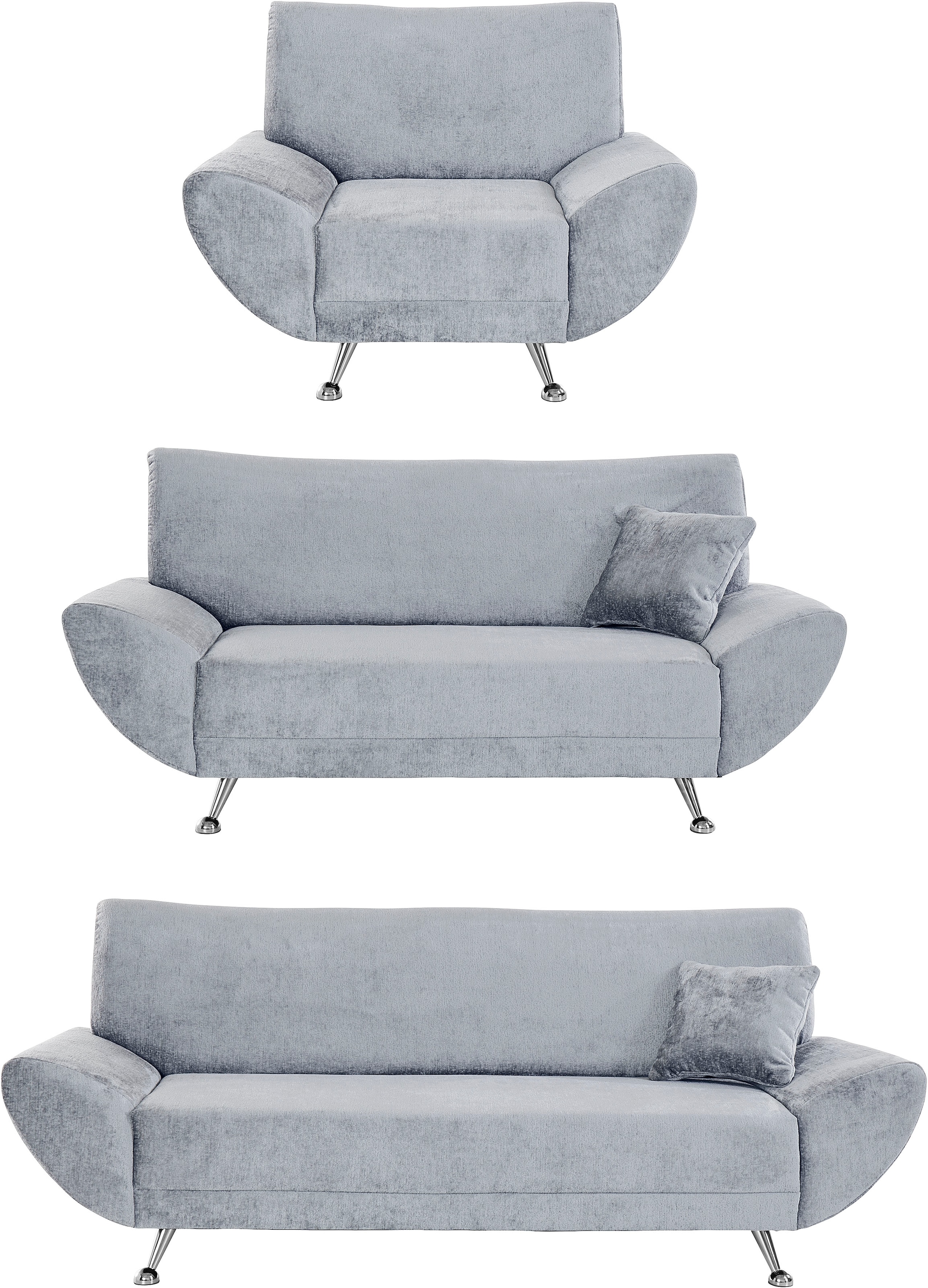 INOSIGN Polstergarnitur »Saltare elegant und komfortabel, OTTOs Choice«, (3 tlg.)