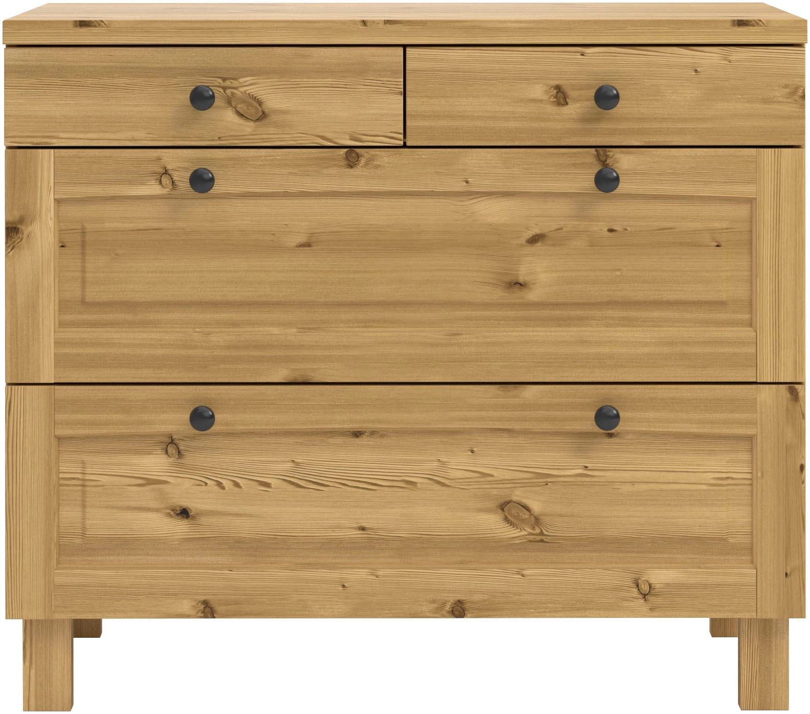 KOCHSTATION Unterschrank »KS-Osby«, (1 St.), Kiefer massiv, Breite 100 cm, 4 Schubkästen