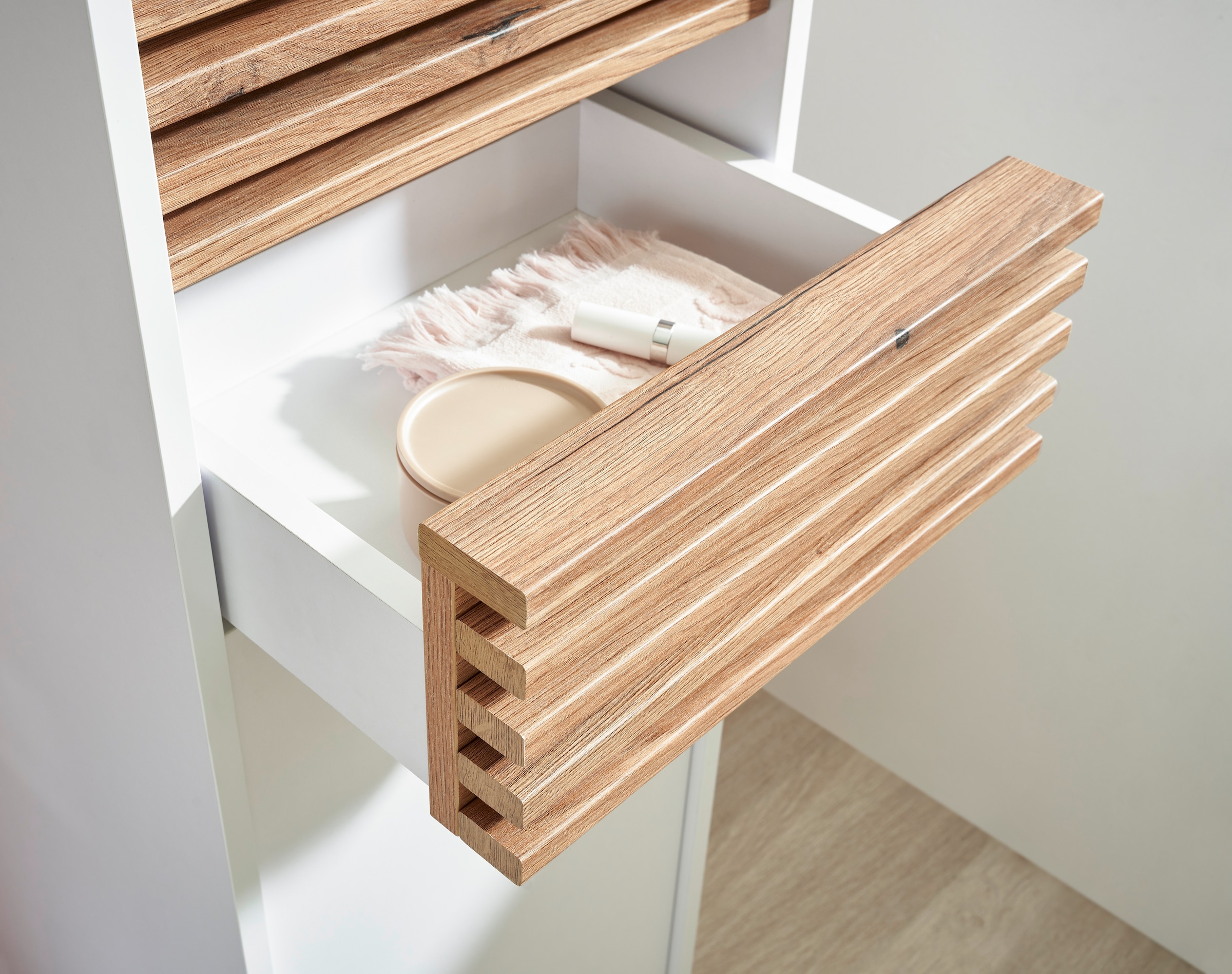 BASIC by Balculina Waschbeckenunterschrank »Liguria B/H/T 80x64x40 cm« 1 Stk. tlg. Breite 80cm, Unterflurauszug, FSC-Mix 70%