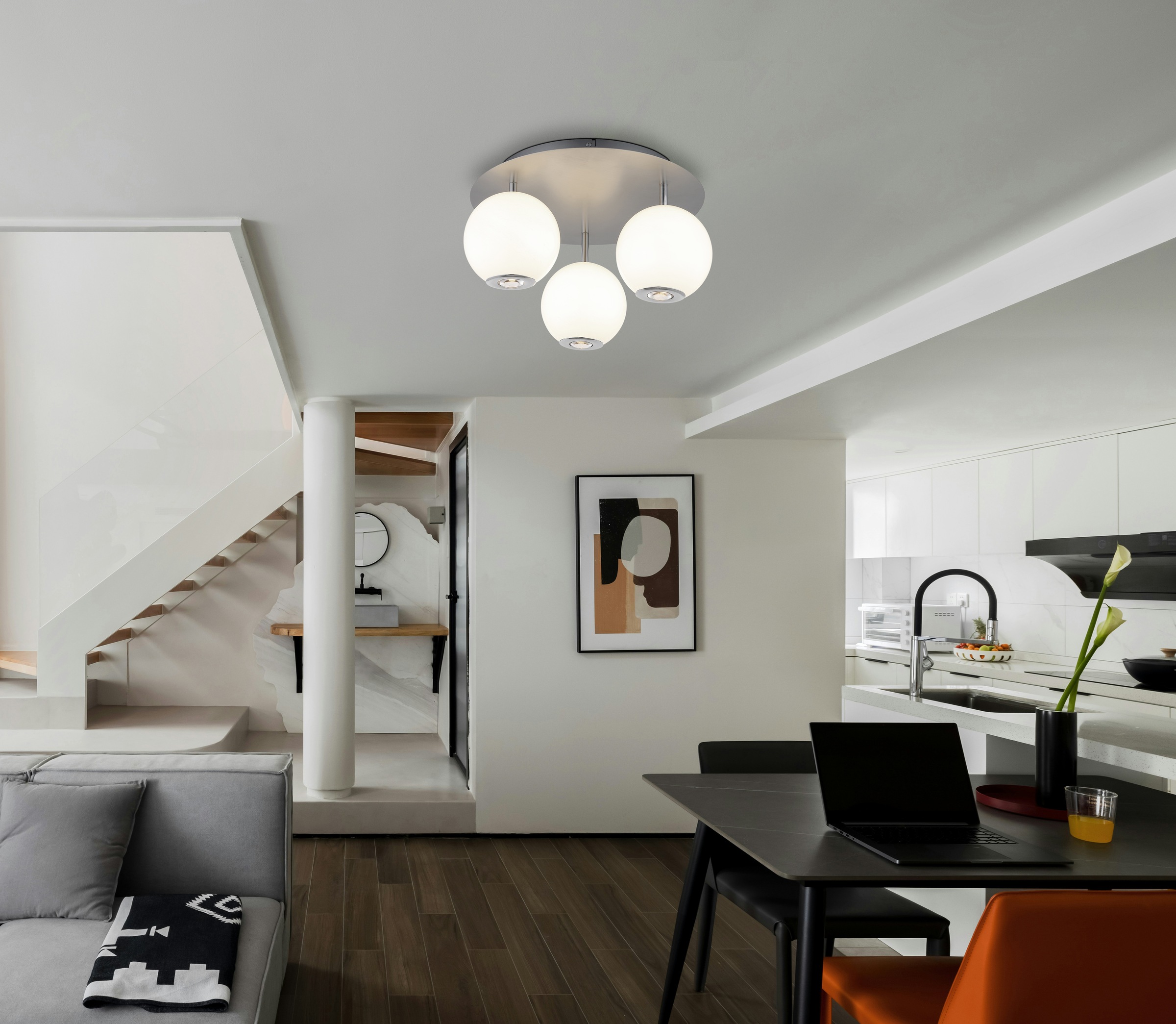 GLOBO LIGHTING Deckenleuchte »SIMMONS« LED-Modul 1 Stk. warmweiß - kaltweiß günstig online kaufen