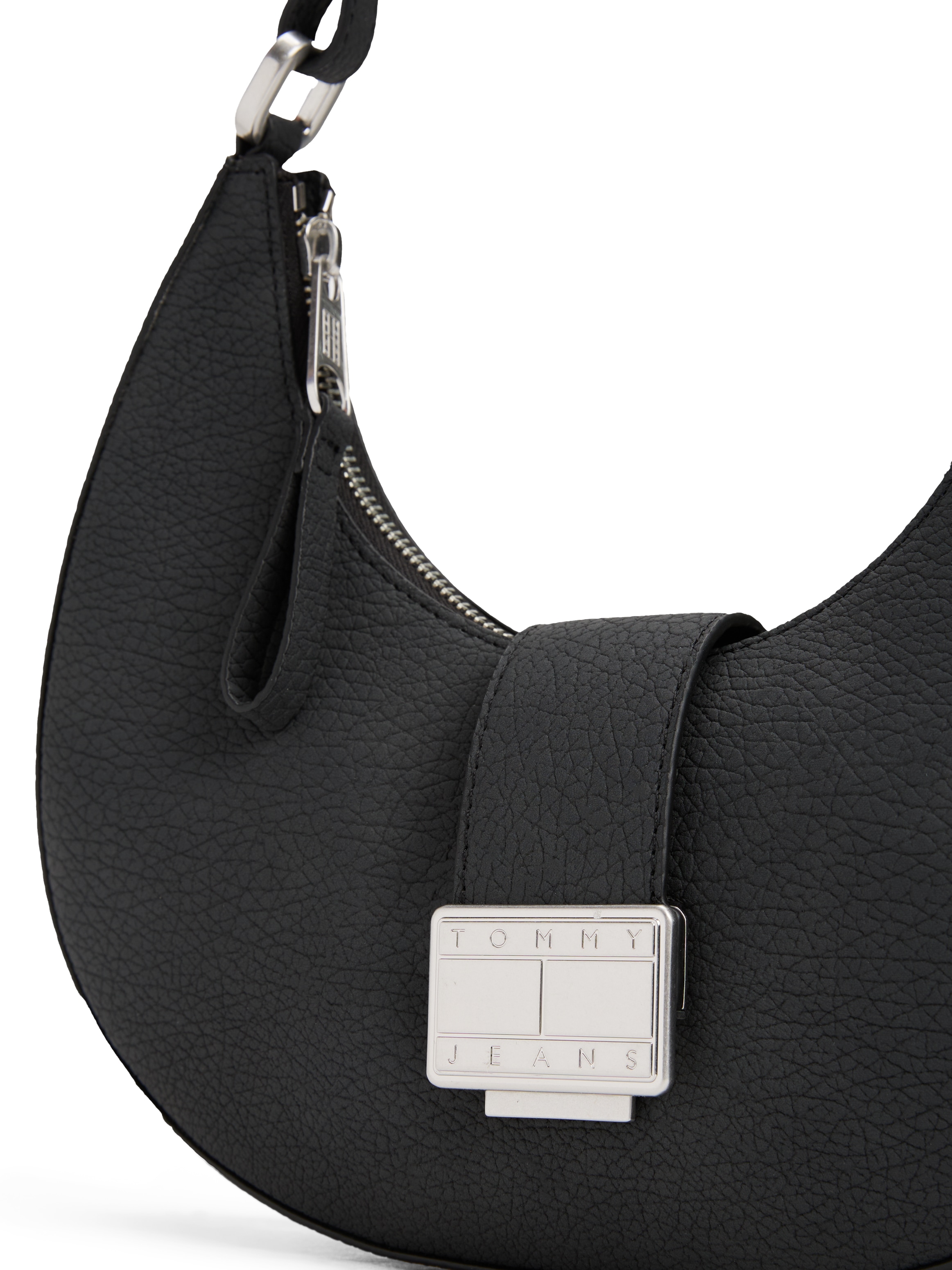 Tommy Jeans Schultertasche »TJW CRUSH SHOULDER BAG«, Damen Hobo, Umhängetasche, Tragetasche mit Logo-Schmuckelement