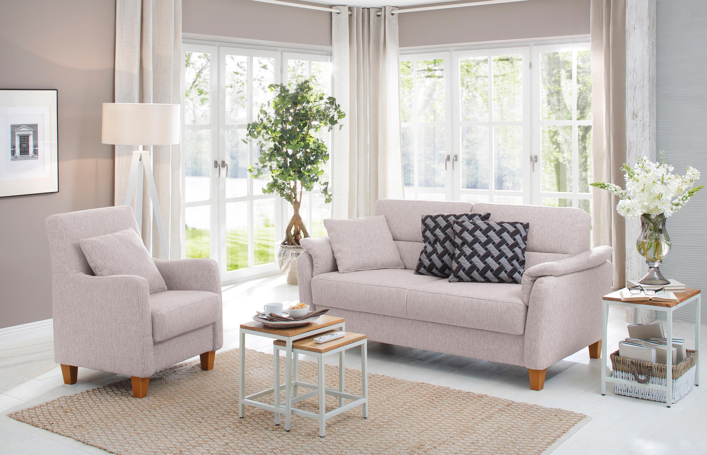 Home affaire Sessel »Palmera«, Federkern-Polsterung, passend zur Serie »Pal günstig online kaufen