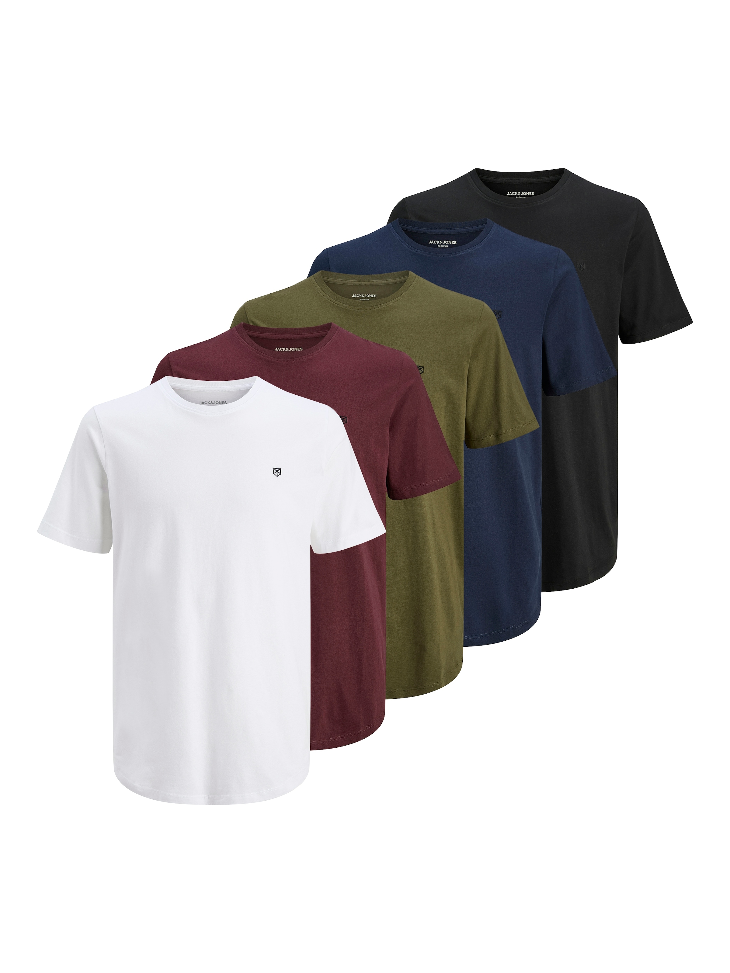 Jack & Jones Rundhalsshirt »JPRBLABRODY TEE SS CREW NECK 5PK MP«