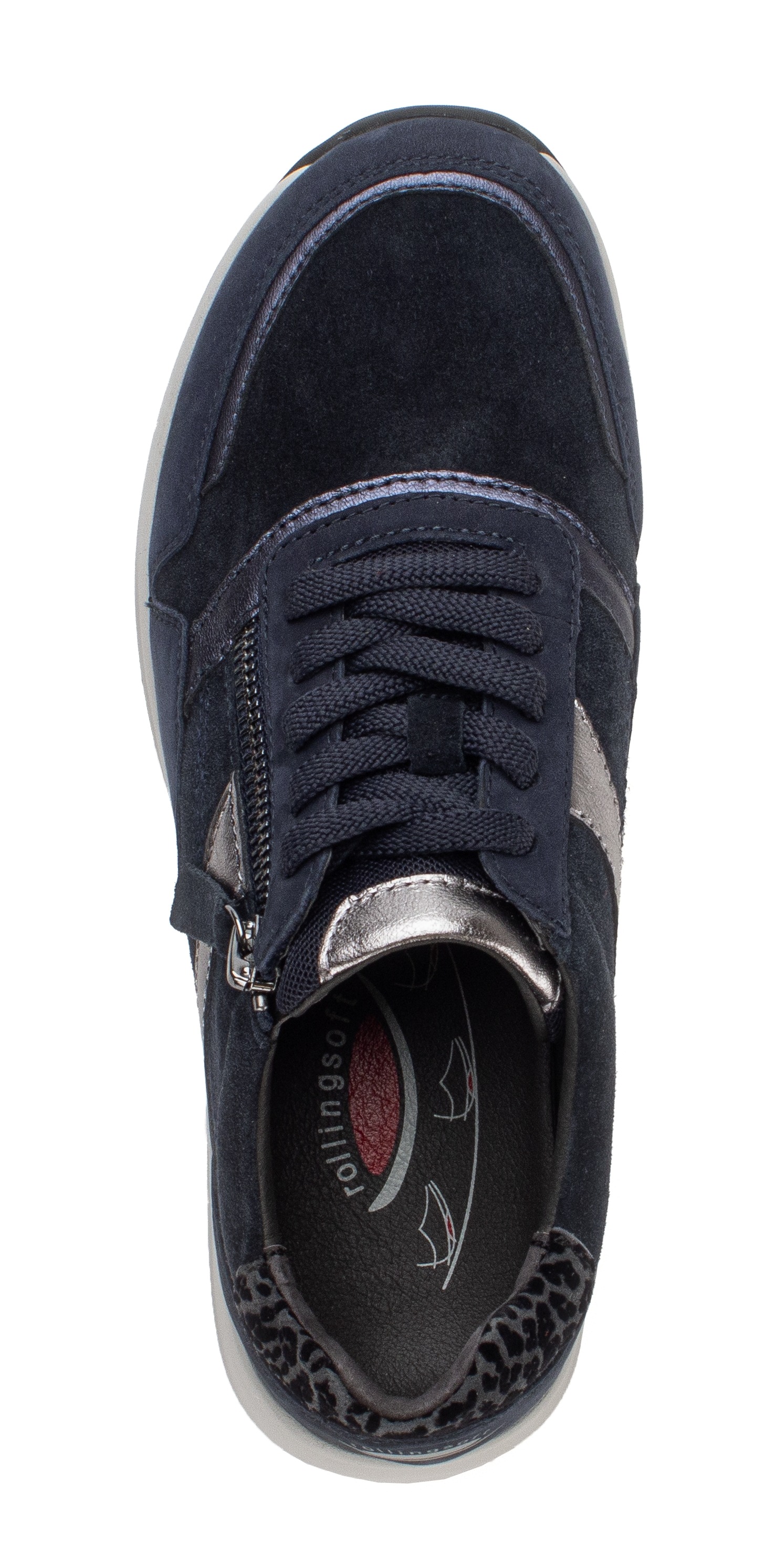 Gabor Rollingsoft Keilsneaker  , Schnürschuh, Halbschuh, Freizeitschuh mit seitlichem Reißverschluss