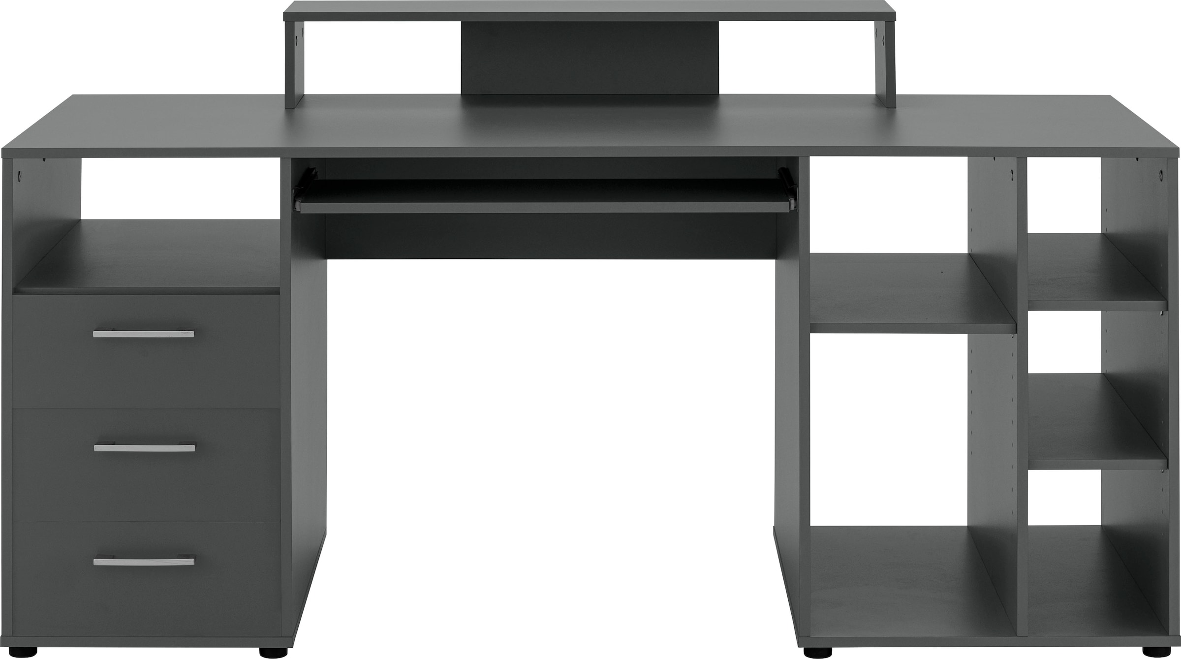 VOGL Möbelfabrik Schreibtisch »Lenny«, Tastaturauszug, Aufsatz & Towerfach, günstig online kaufen