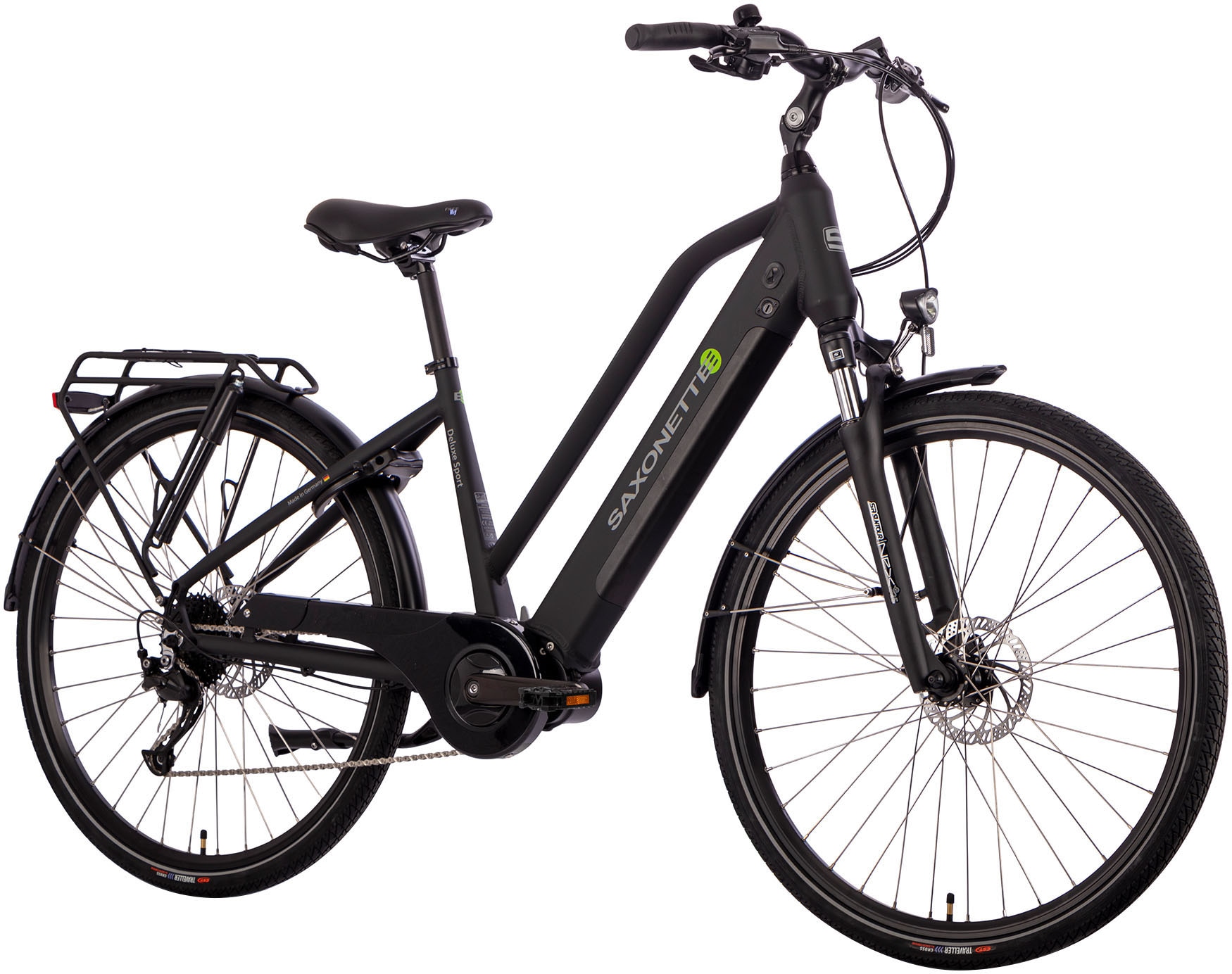 SAXONETTE E-Bike »Deluxe Sport Lady«, 9 Gang, Shimano, Alivio, Mittelmotor 250 W, Pedelec, Elektrofahrrad für Damen u. Herren