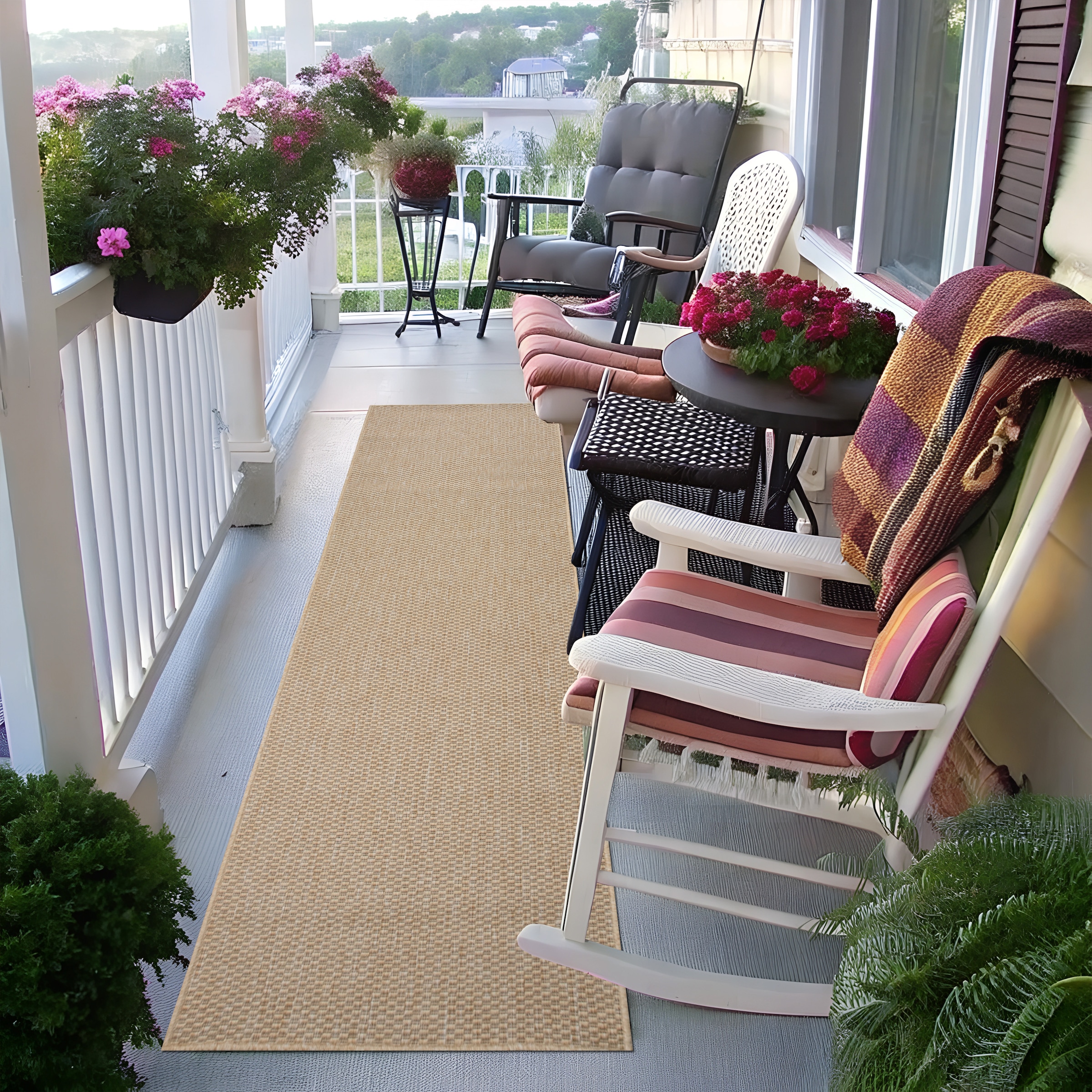 my home Teppich »Venedig auch als Läufer erhältlich«, rechteckig, 4 mm Höhe, In- und Outdoor geeignet, Sisal-Optik, Wetterfest & UV-beständig