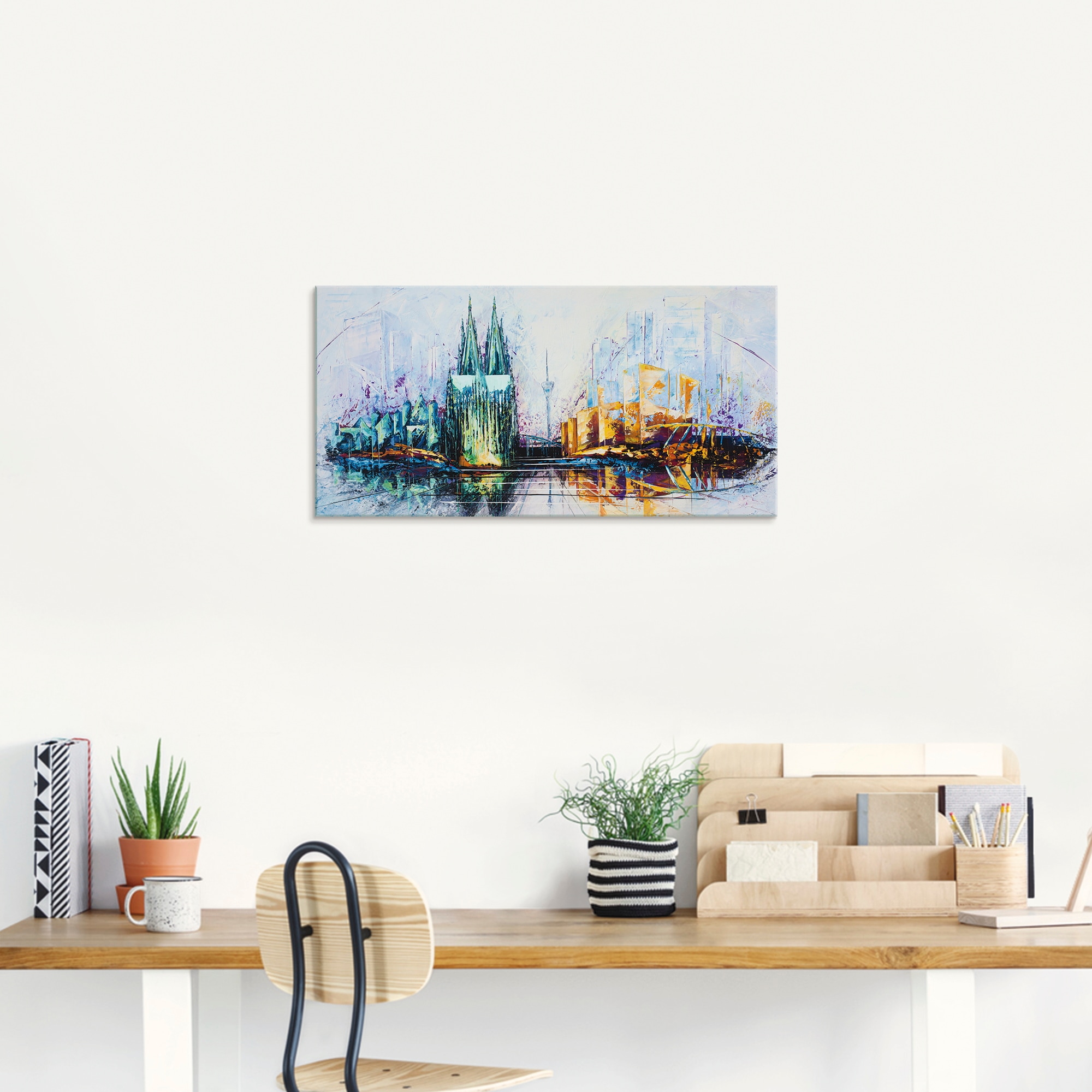 Artland Glasbild »Kölner Dom Skyline 6«, Deutschland, (1 St.), in verschiedenen Größen