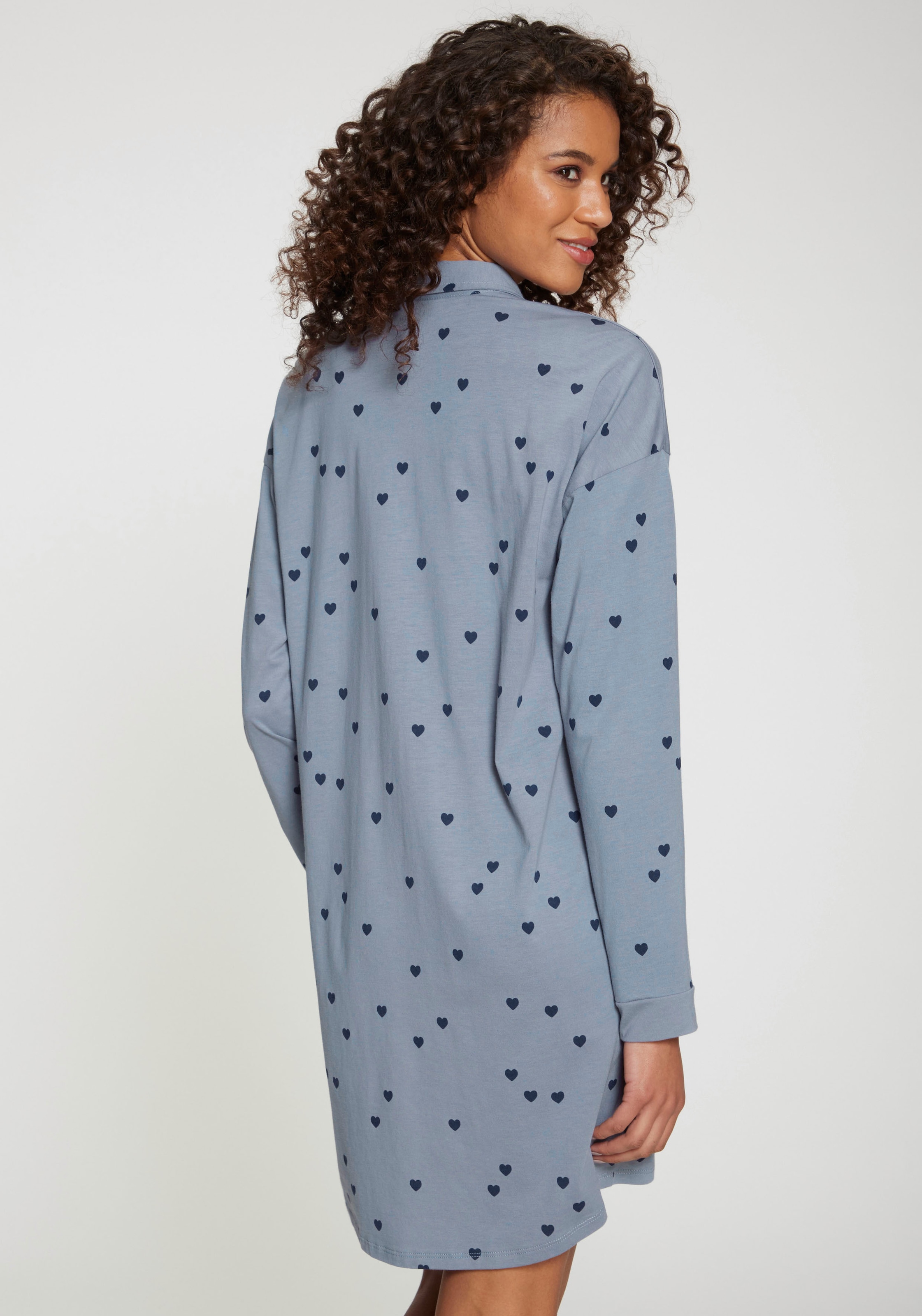 Vivance Dreams Nachthemd Brusttasche in Hemd-Stil