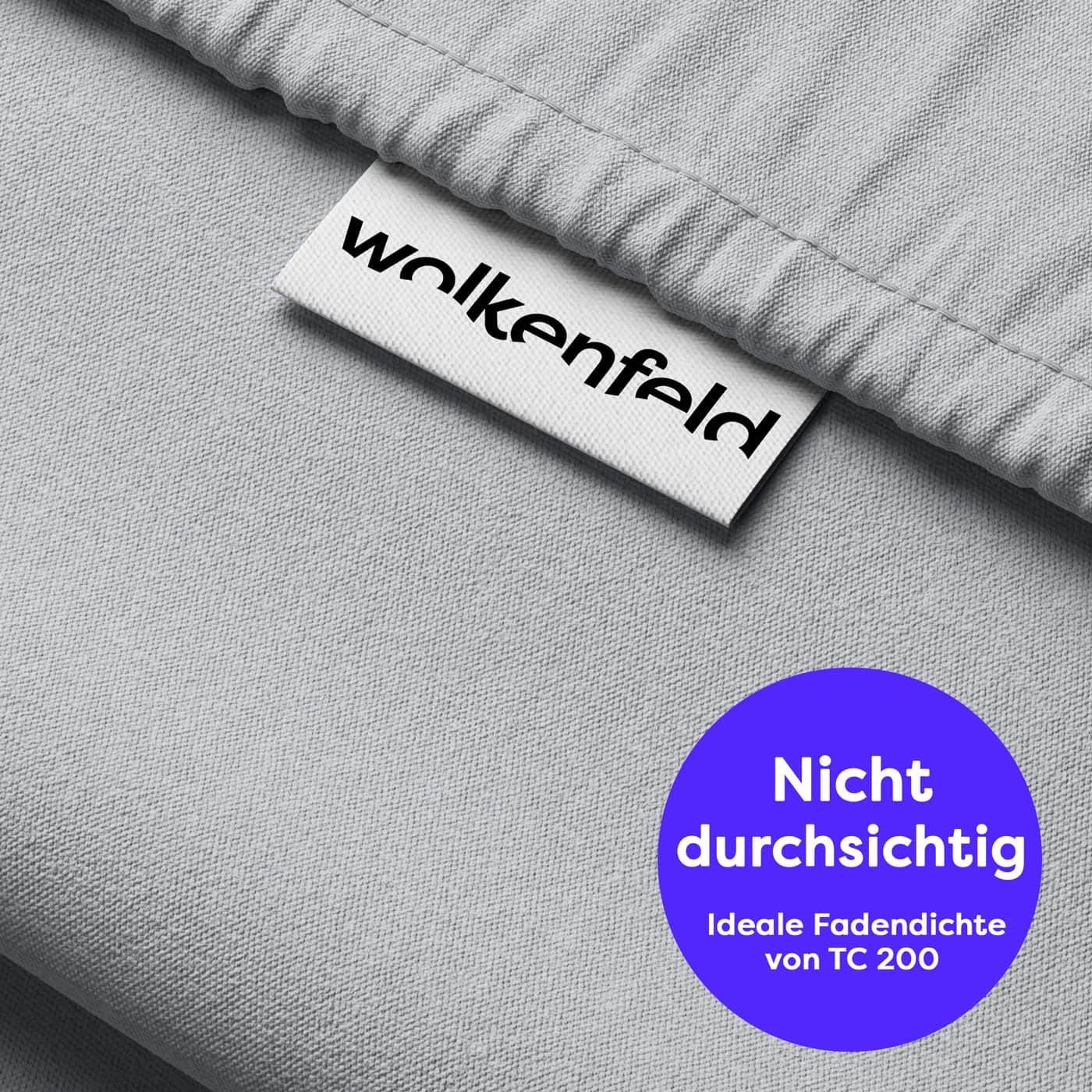 Wolkenfeld Bettwäsche »Mako-Satin Baumwollsatin Sommerbettwäsche« 2 Stk. 135x200 cm, 155x220, 200x200 & Übergrößen I inkl. Kissenbezüge 80x80