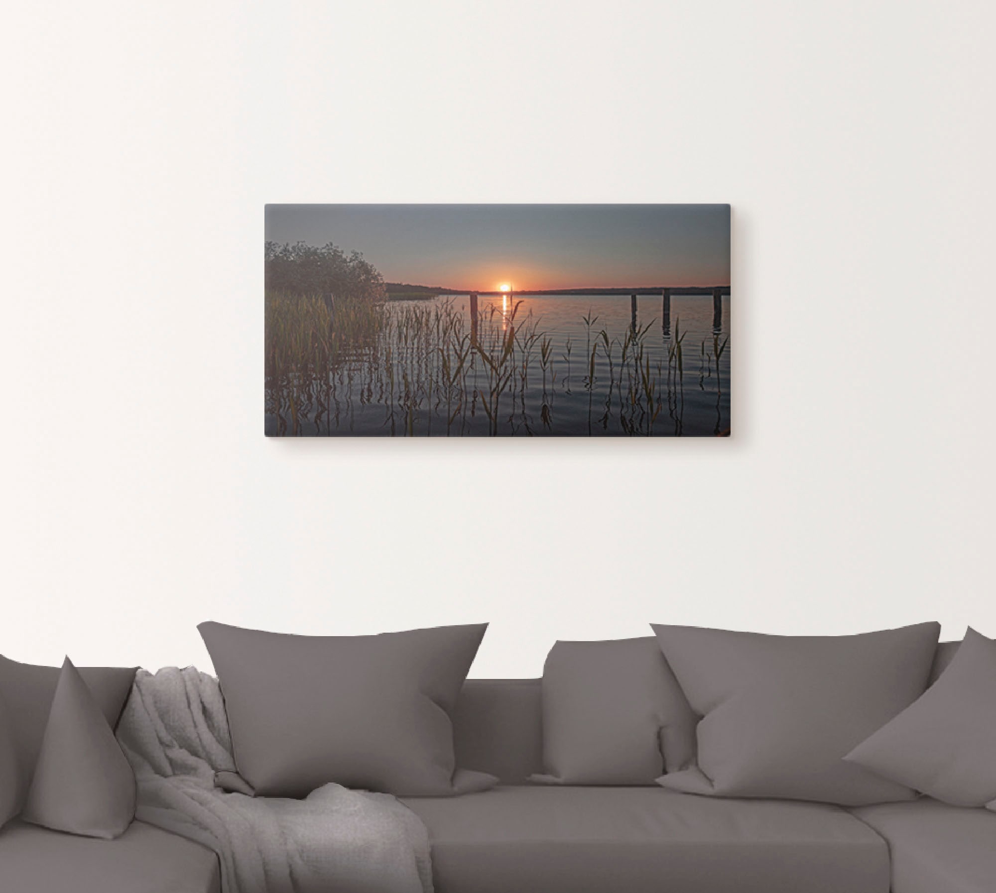 Artland Leinwandbild "Früh morgens am Ratzeburger See II", Sonnenaufgang & günstig online kaufen