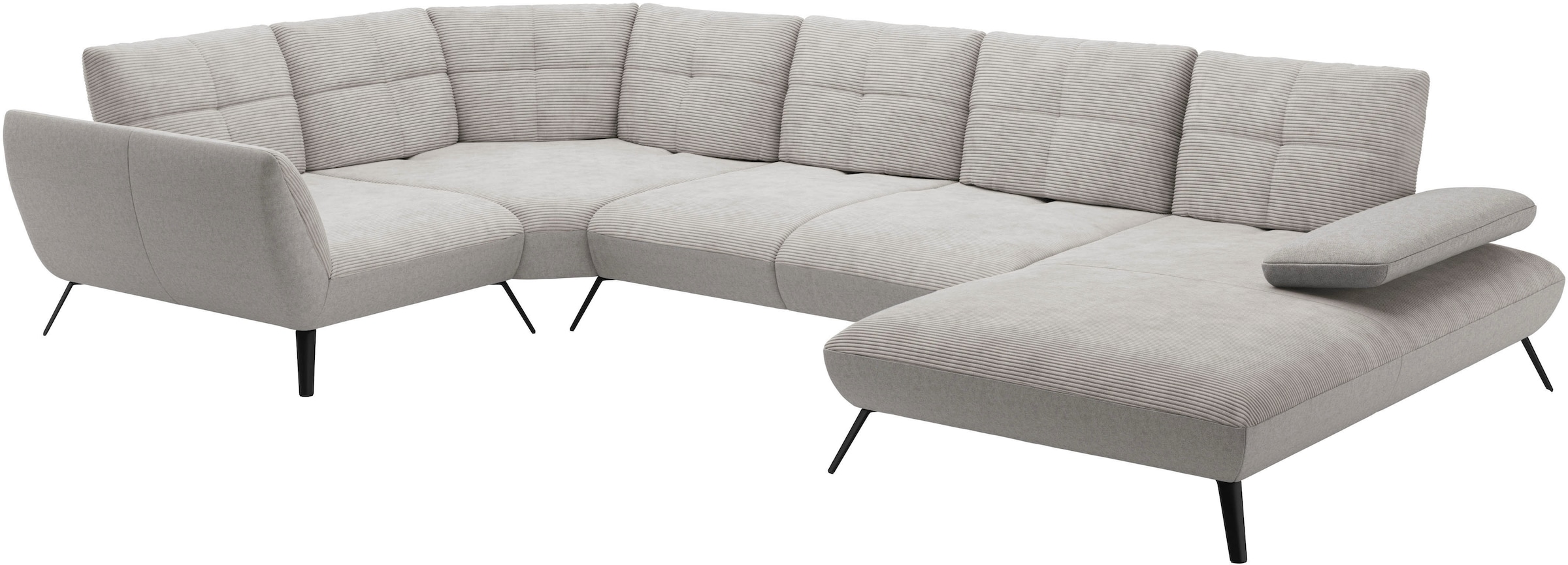 Places of Style Wohnlandschaft »Mikado U-Form«, inkl. Sitztiefenverstellung und Armteilverstellung