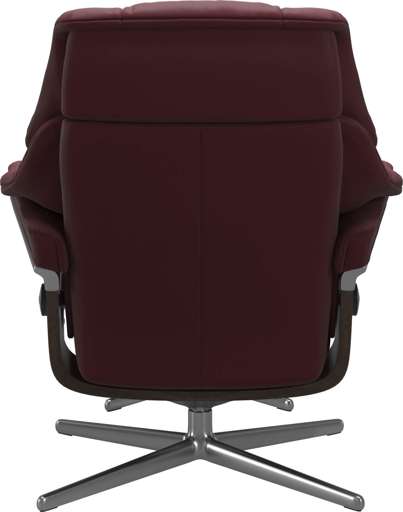 Stressless® Relaxsessel »Reno«, (Set, Relaxsessel mit Hocker), mit Hocker, mit Cross Base, Größe S, M & L, Holzakzent Wenge