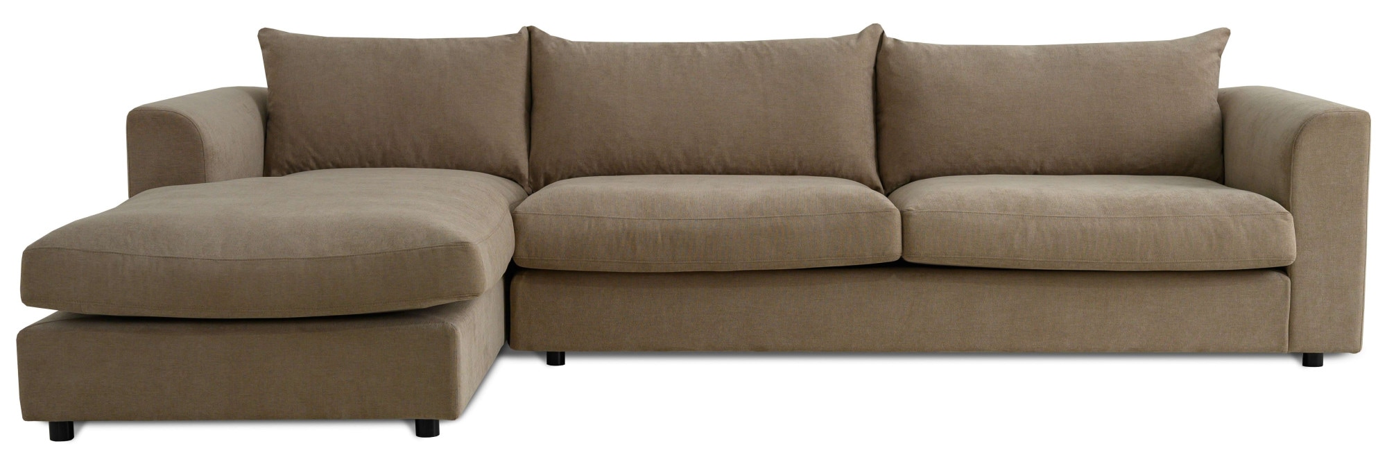 LeGer Home by Lena Gercke Ecksofa »Avelina«, (2 St.), Breite 297 cm, in Cord- und Chenille- Stoff, Rückenkissen mit Federn