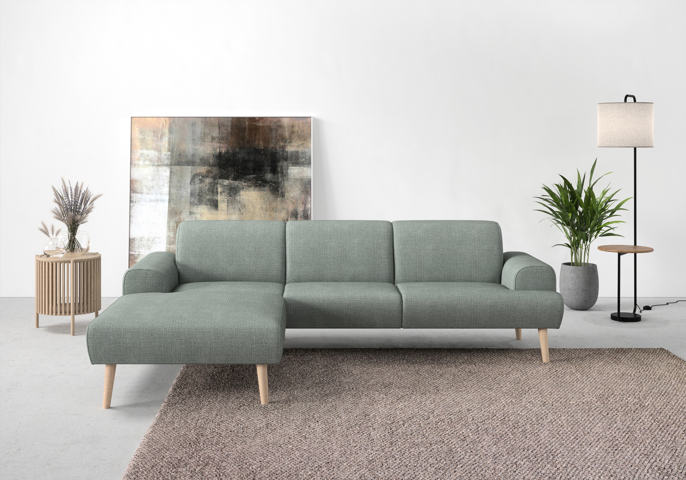 andas Ecksofa »Swift Scandic Design, Federkern für hohen Sitzkomfort, L-For günstig online kaufen