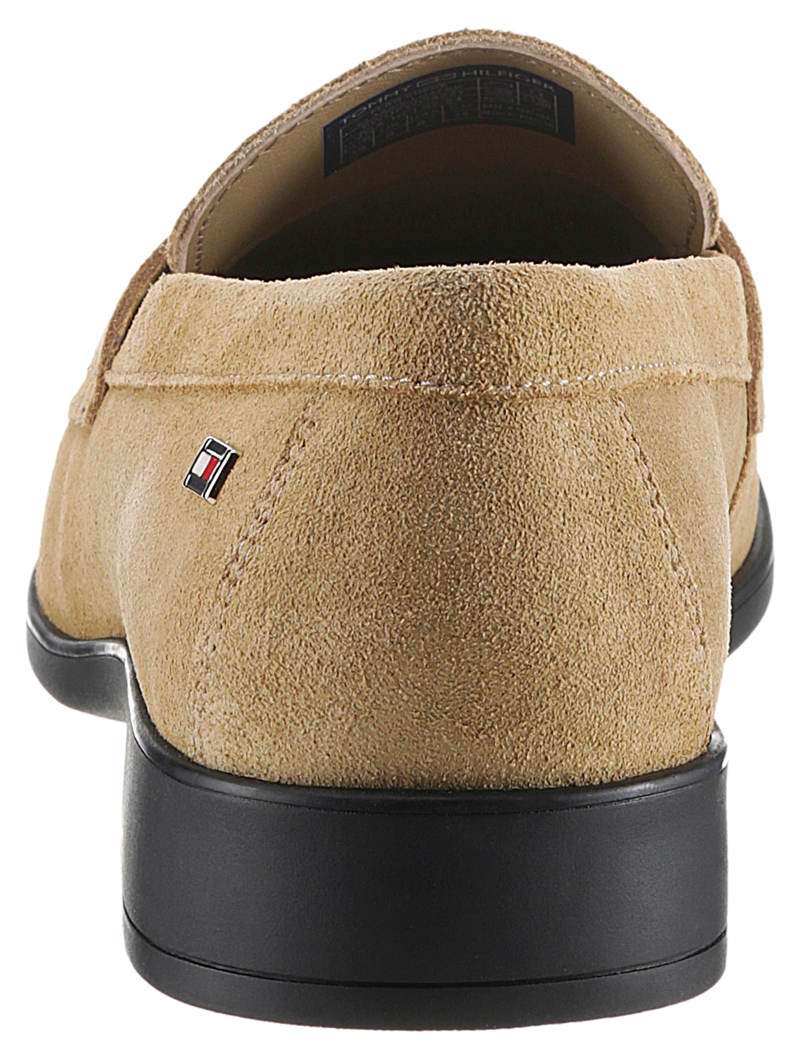 Tommy Hilfiger Loafer »FLAG SUEDE CLASSIC LOAFER«, Slipper, Schlupfschuh, Halbschuh mit seitlicher Logoflag