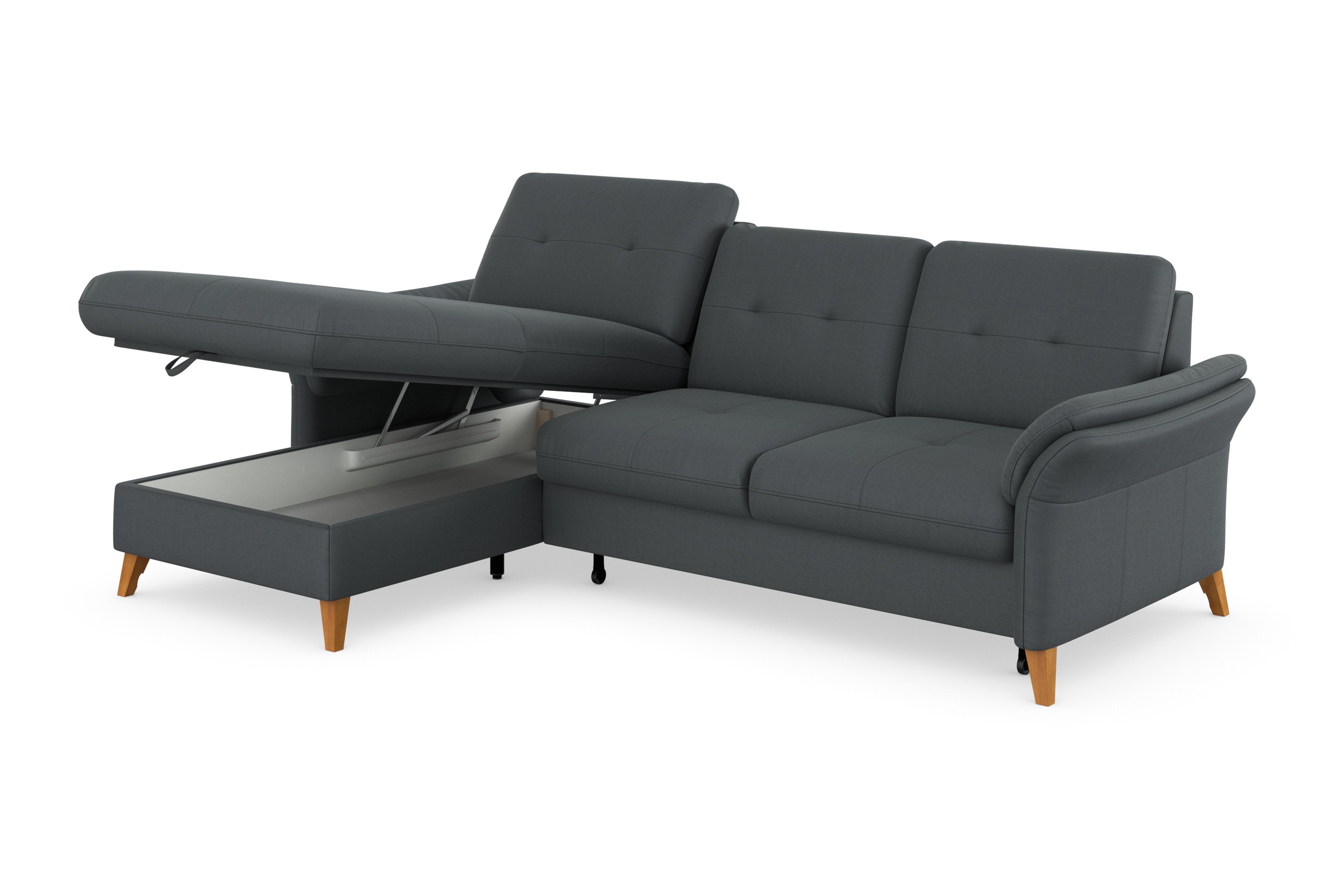 sit&more Ecksofa »Göteborg«, Sitztiefenverstellung und Federkern, wahlweise mit Bettfunktion