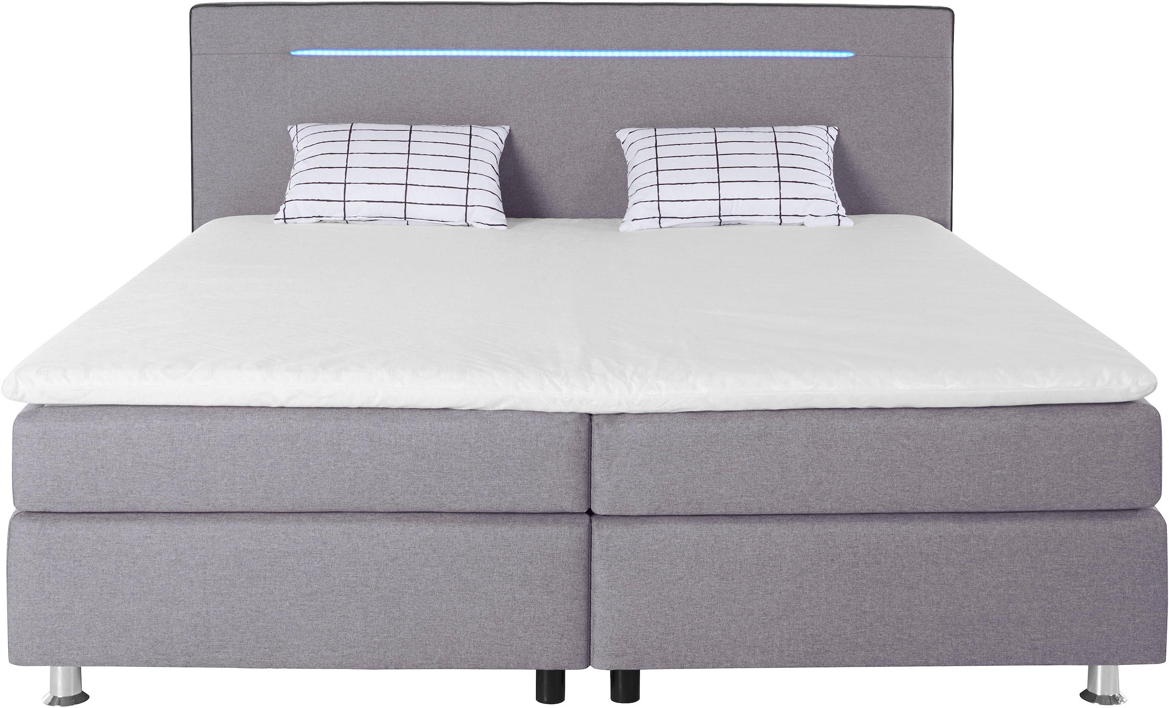 COLLECTION AB Boxspringbett, inkl. LED-Beleuchtung, Topper und Kissen