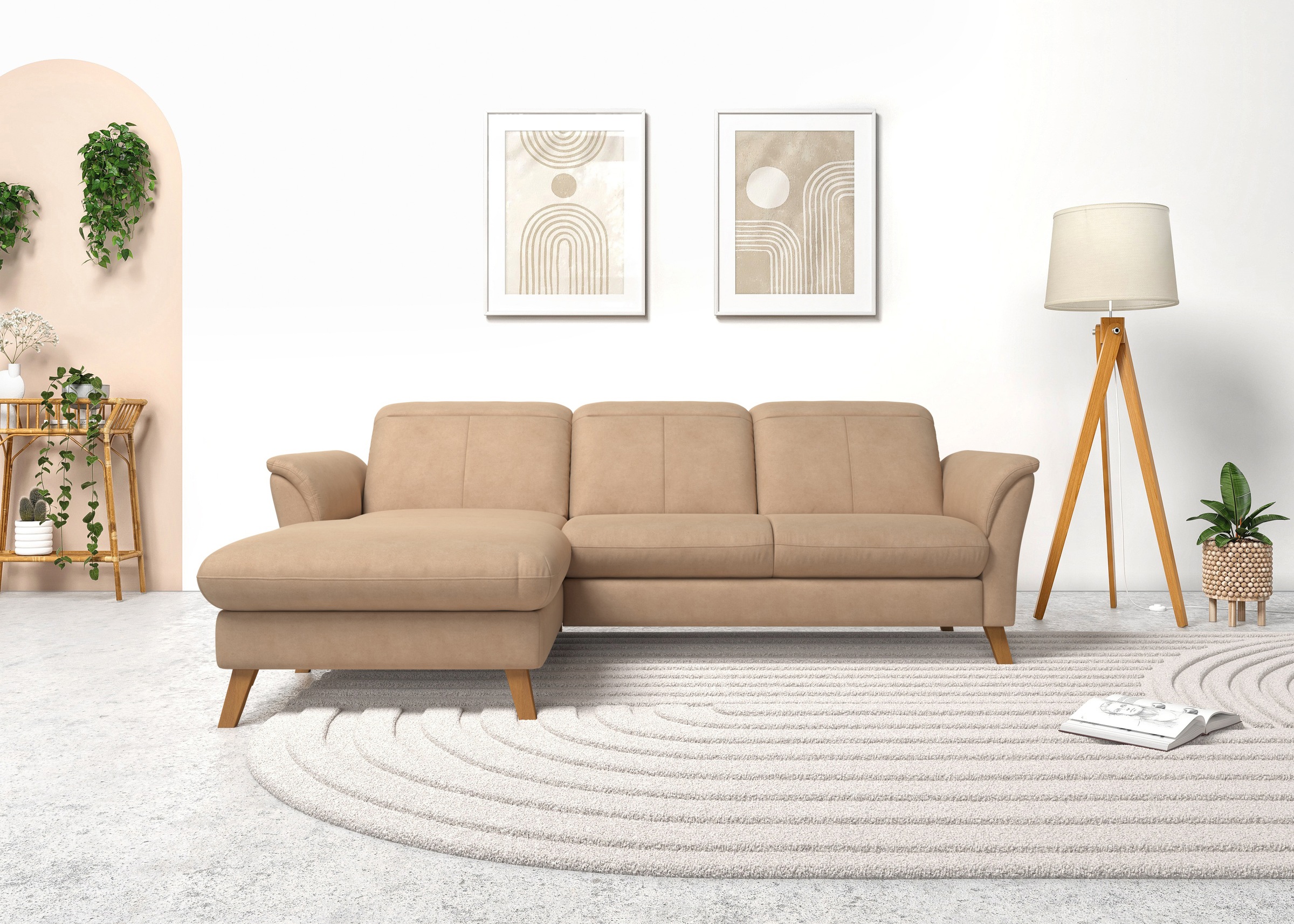 sit&more Ecksofa »Romero L-Form« wahlweise mit oder ohne Relax-Funktion, Bettfunktion, Bettkasten