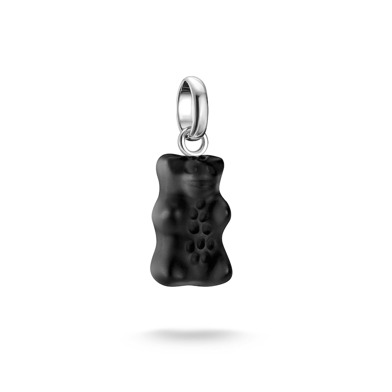 THOMAS SABO Charm-Einhänger »x HARIBO: Charm - Connect« mit Kristallglas silberfarben-schwarz + schwarz THOMAS SABO x HARIBO: Charm – Connect