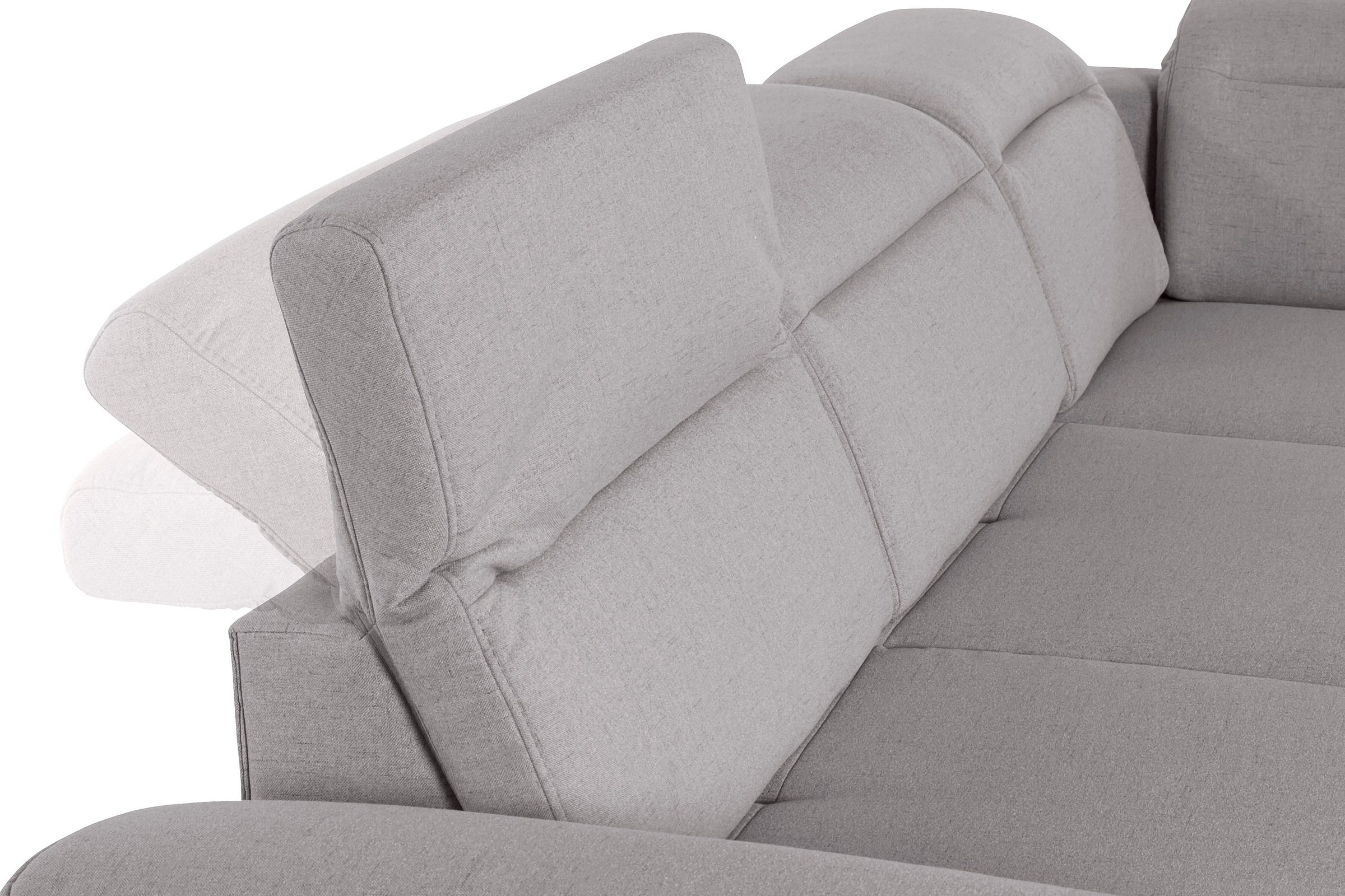 sit&more Ecksofa »Percy L-Form«, 15 cm Fußhöhe, Sitztiefenverstellung, wahlweise in 2 Fußfarben