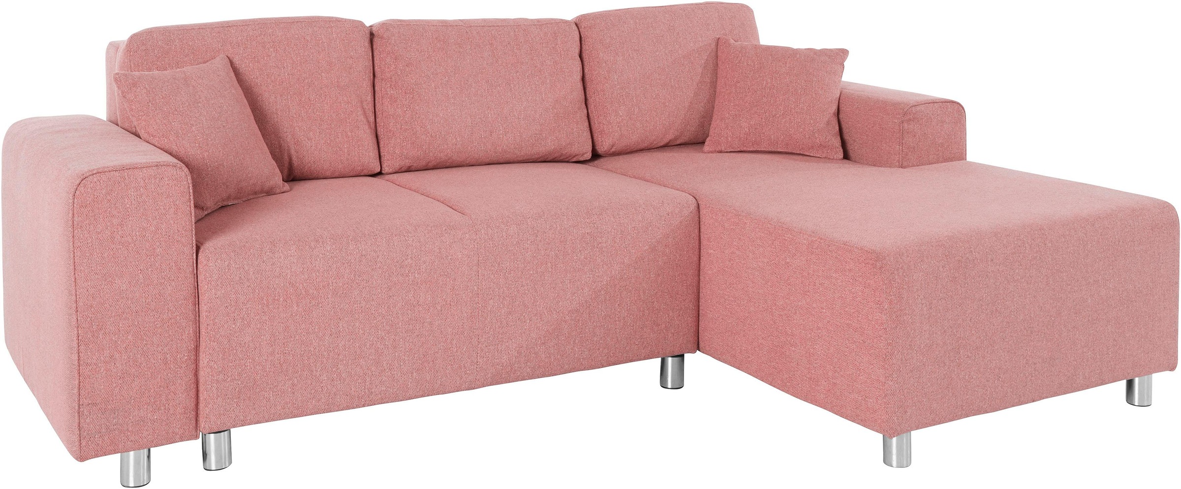 Home affaire Ecksofa »Györ«, L-Form, wahlweise mit Bettfunktion und Bettkasten incl. 2 Zierkissen