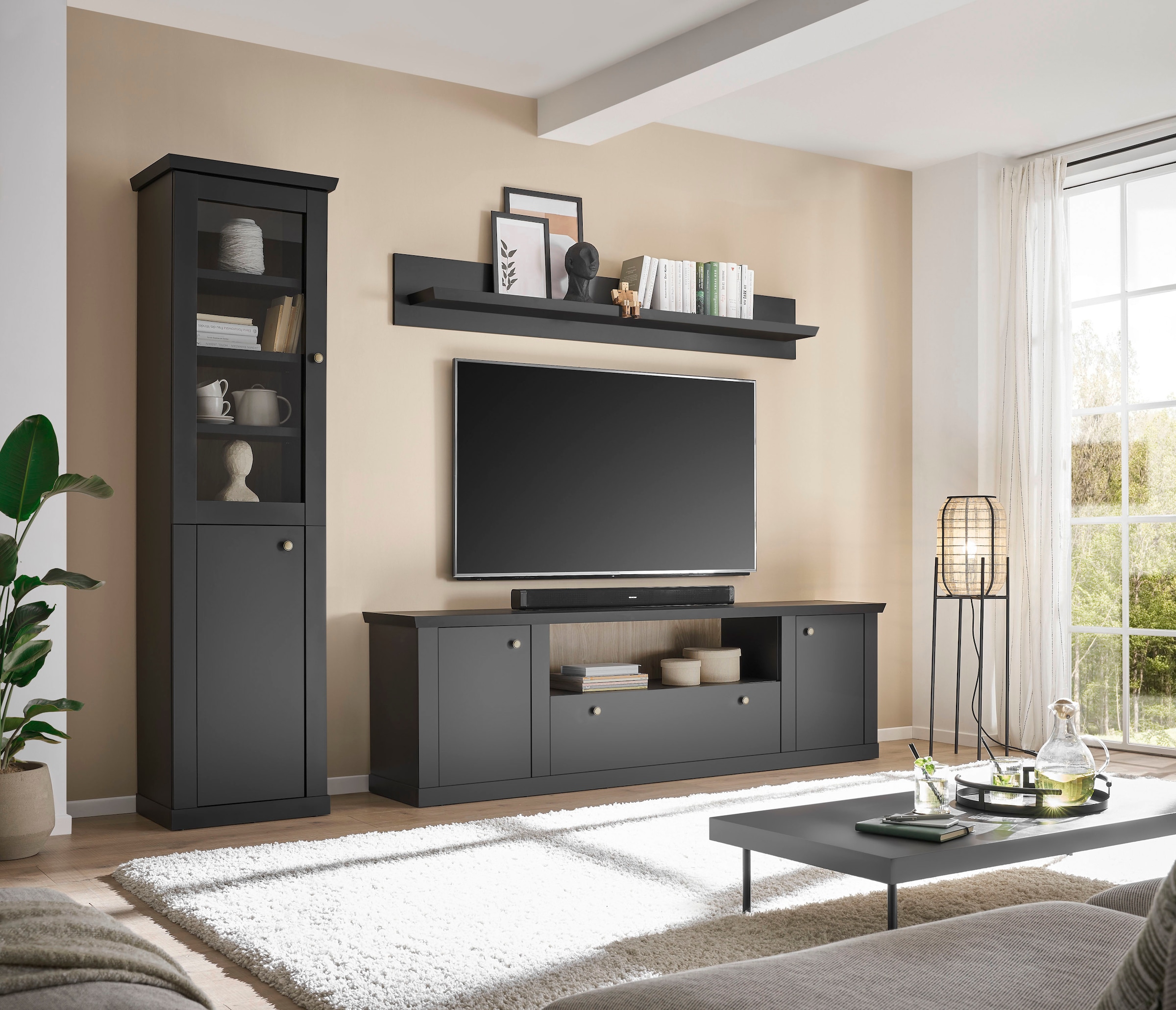 Home affaire Wandboard »Lincoln, Wandregal im Landhausstil, Wandhalter mit Ablagefläche« edles Design, in zwei Größen verfügbar, vielseitig einsetzbar