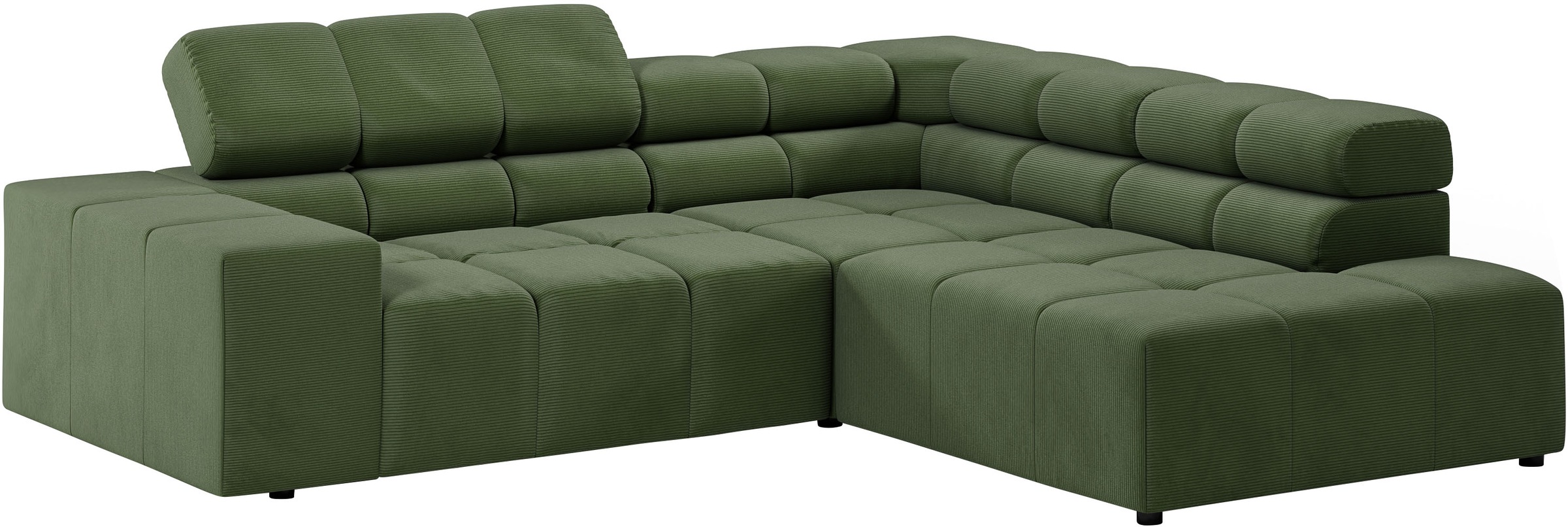 INOSIGN Ecksofa »Ancona, incl. Kopfteilverstellung + 3 Zierkissen, L-Form, bequem«, wahlweise motorische Sitztiefenverstellung, B/T(H: 249/215/70 cm