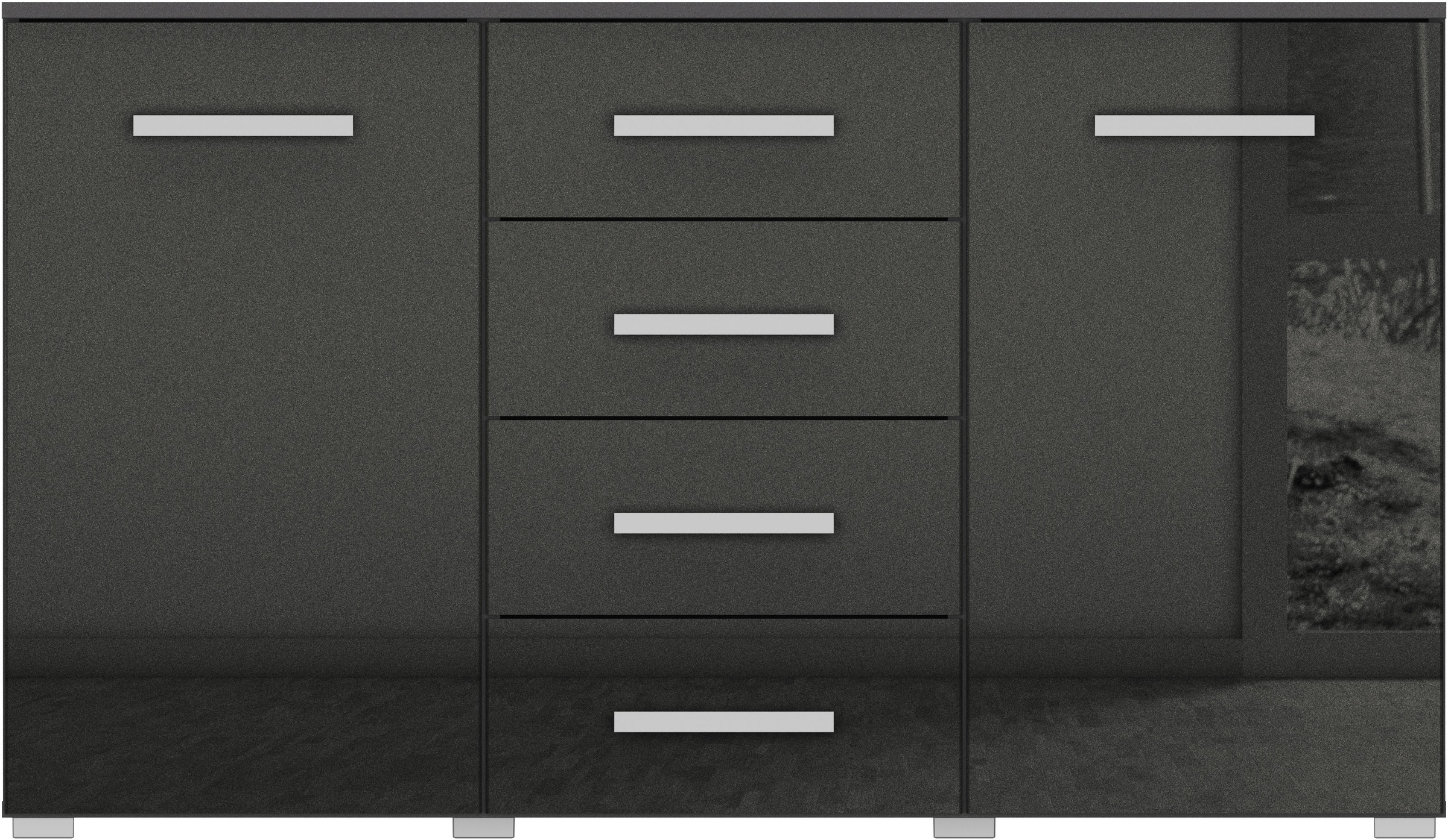 rauch Schubkastenkommode »Sideboard Kommode Kombikommode KOLUNA mit Hochglanzfront« Breite 120 cm mit eleganter Hochglanzfront,  vier große Schubladen, mit insgesamt 4 Einlegeböden MADE IN GERMANY