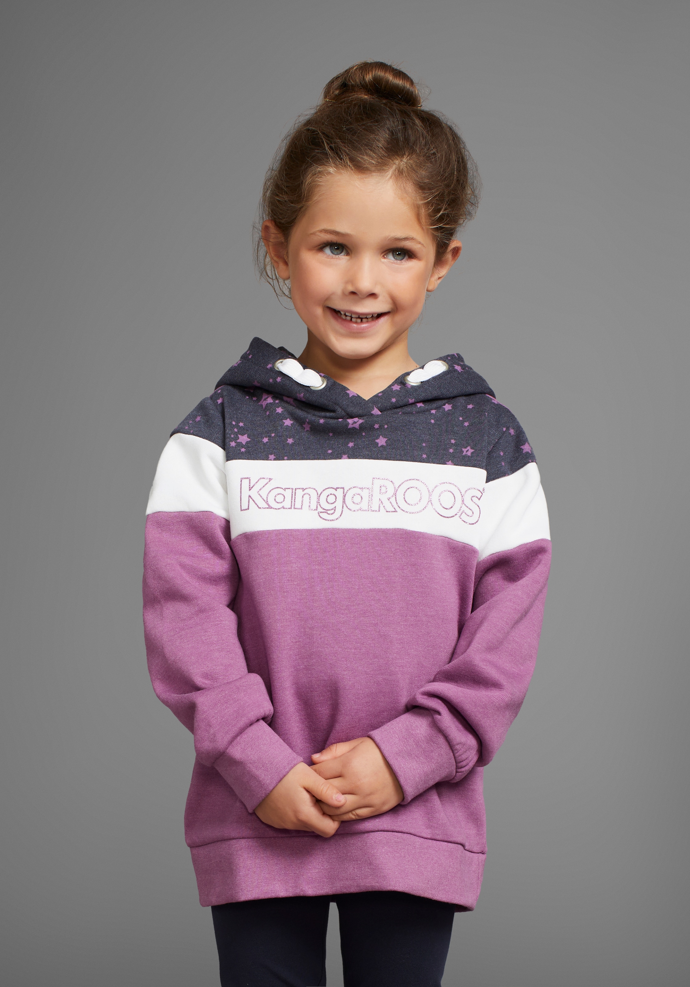 KangaROOS Kapuzensweatshirt »Colorblocking«, für kleine Mädchen