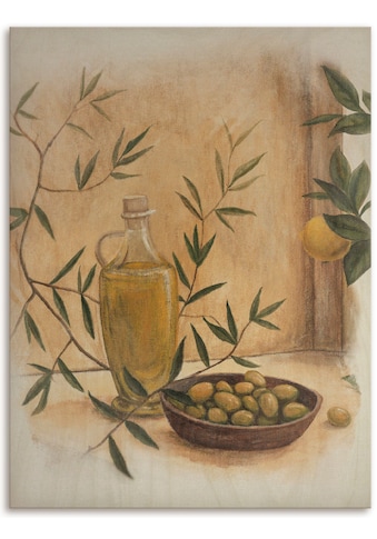Holzbild »Oliven und Zitronen«, (1 St.)