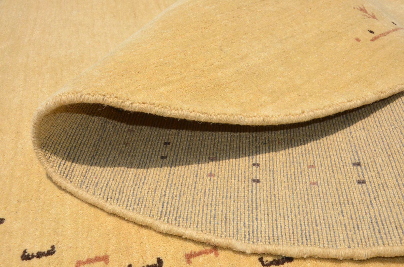 morgenland Wollteppich »GABBEH FEIN FENTH«, oval, 18 mm Höhe, reine Schurwolle bunte Bordüre, Wohnzimmer
