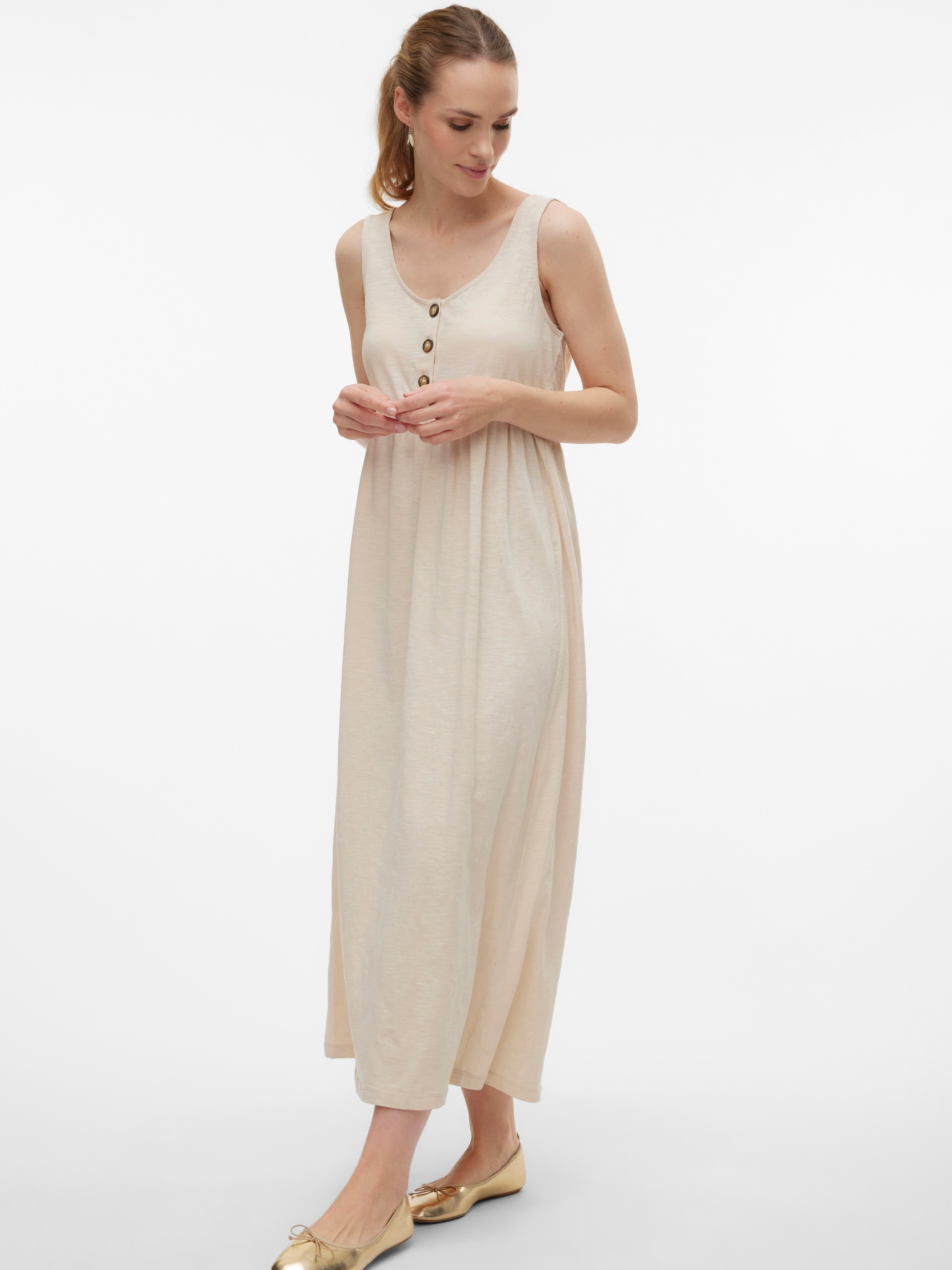 Mamalicious Trägerkleid »MLEVI LIA SL JRS ANKLE DRESS 2F NOOS« Sommerkleid