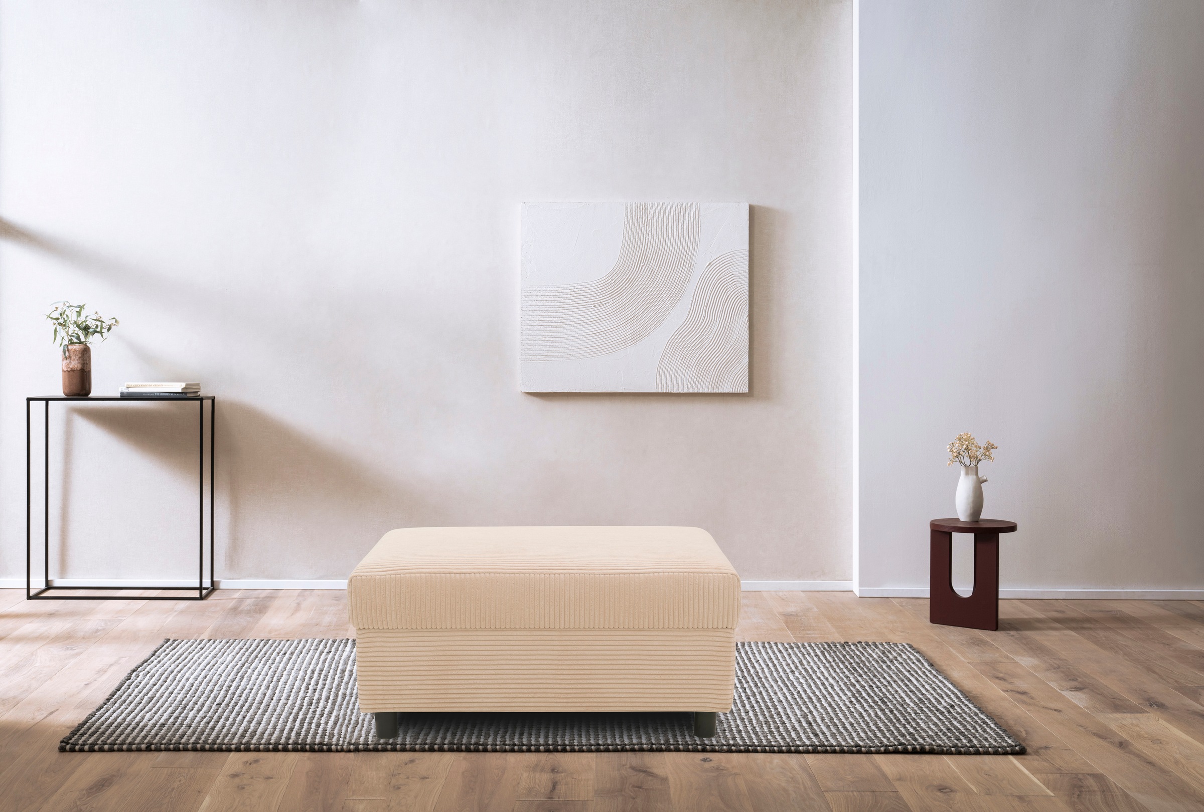 INOSIGN Polsterhocker "Turah 2 in Cord oder wasserabweisender Microfaser,", günstig online kaufen