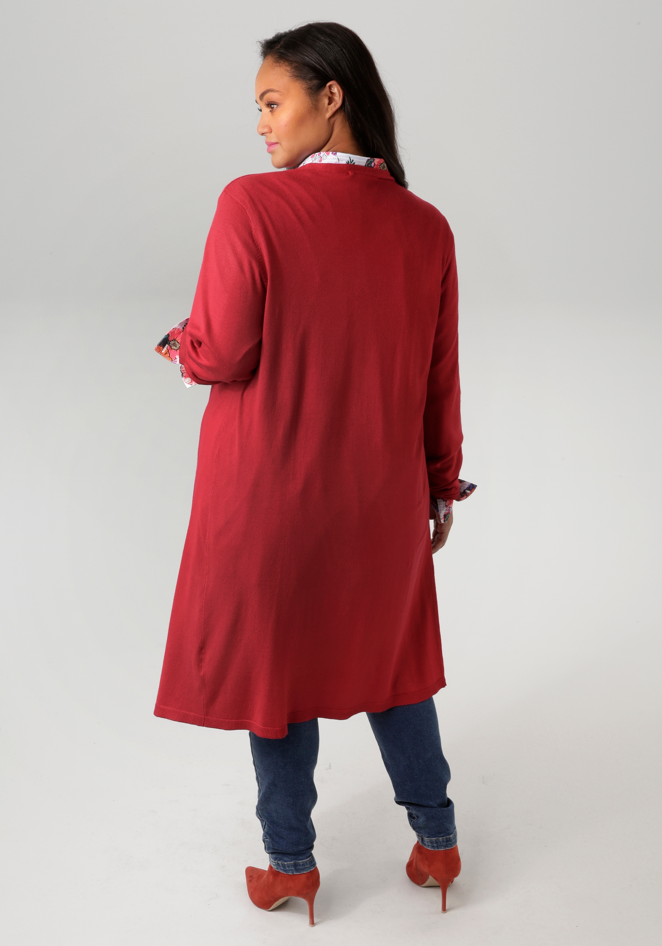 Aniston PLUS Strickjacke, in trendiger Farbpalette