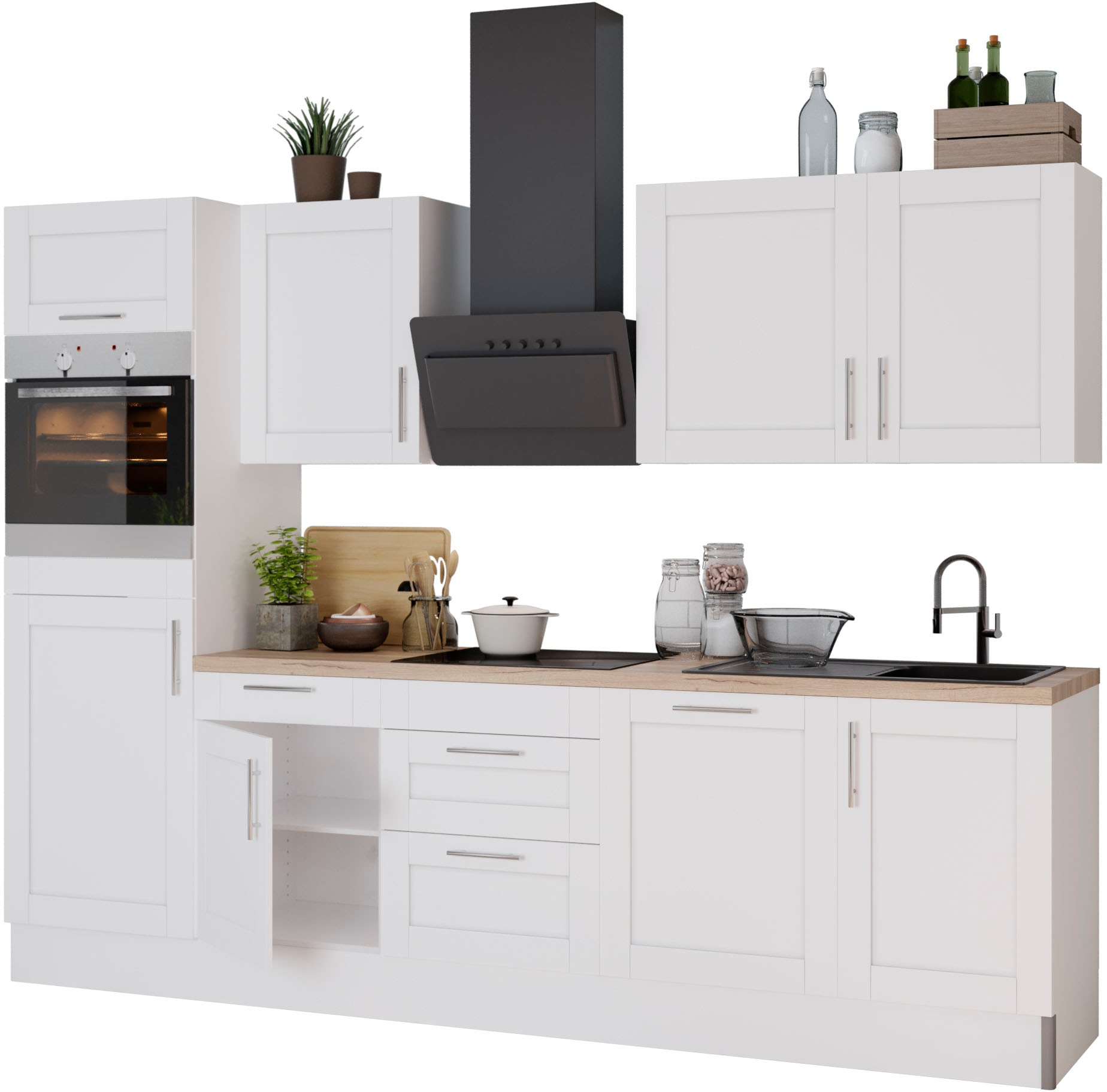 OPTIFIT Küche »Ahus«, Breite 280 cm,wahlw. mit E-Geräten,Soft Close  Funktion,MDF Fronten online bestellen | Sockelblenden