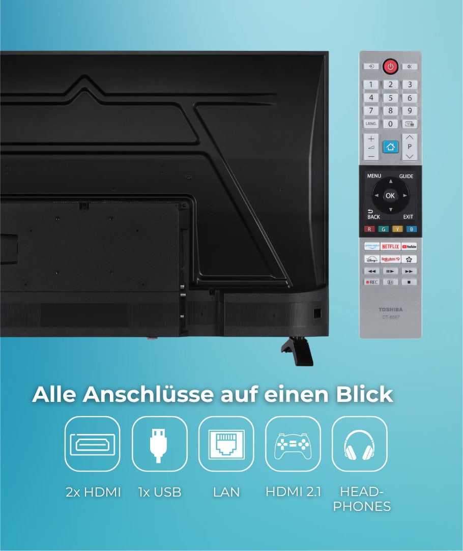 Toshiba DLED-Fernseher »43UV1563DD« 108 cm/43 ″ Smart-TV