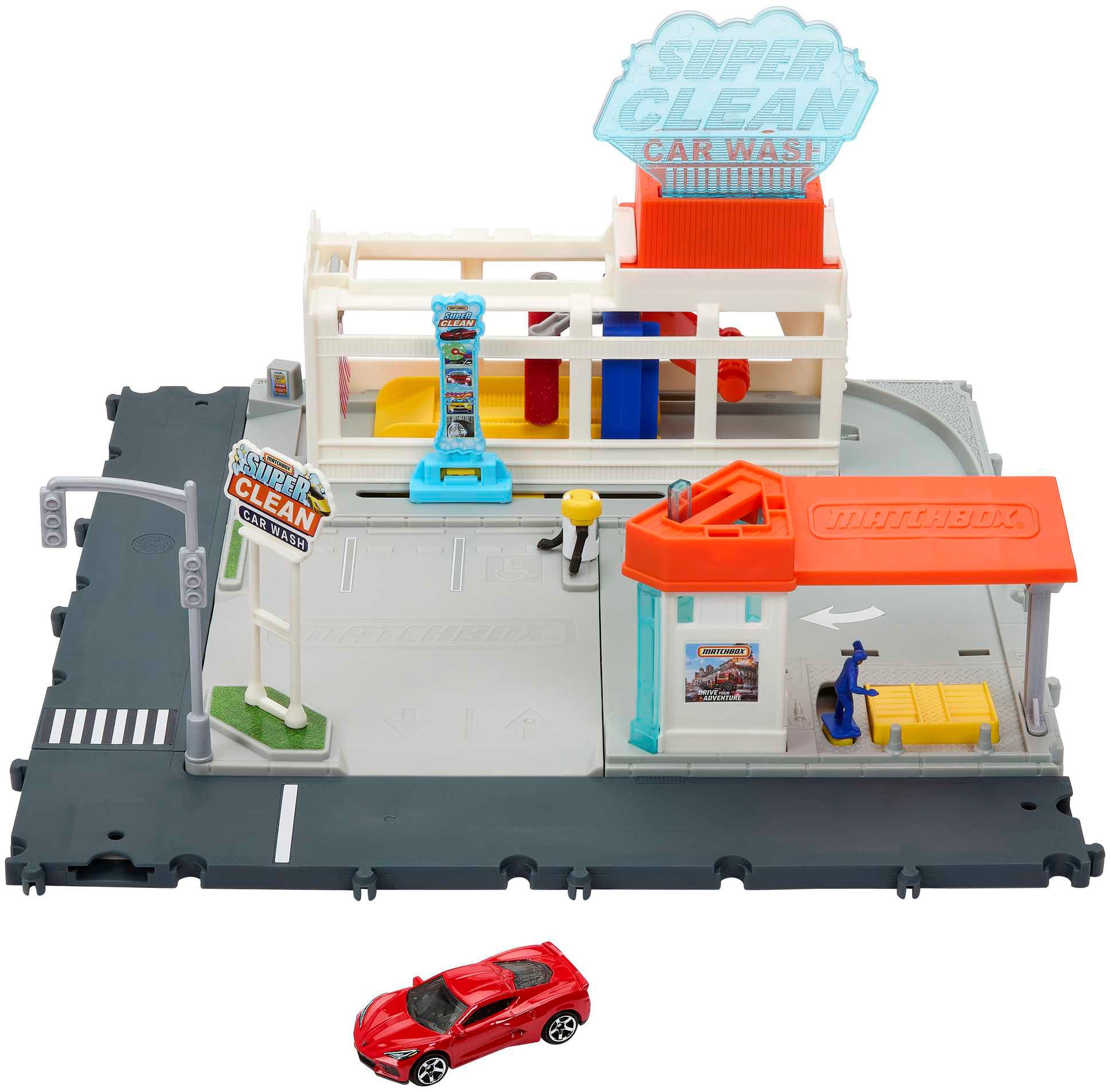 MATCHBOX Spielwelt »Matchbox, Super Clean Autowaschanlage«, mit Licht und Sound; inklusive 1 Matchbox-Auto