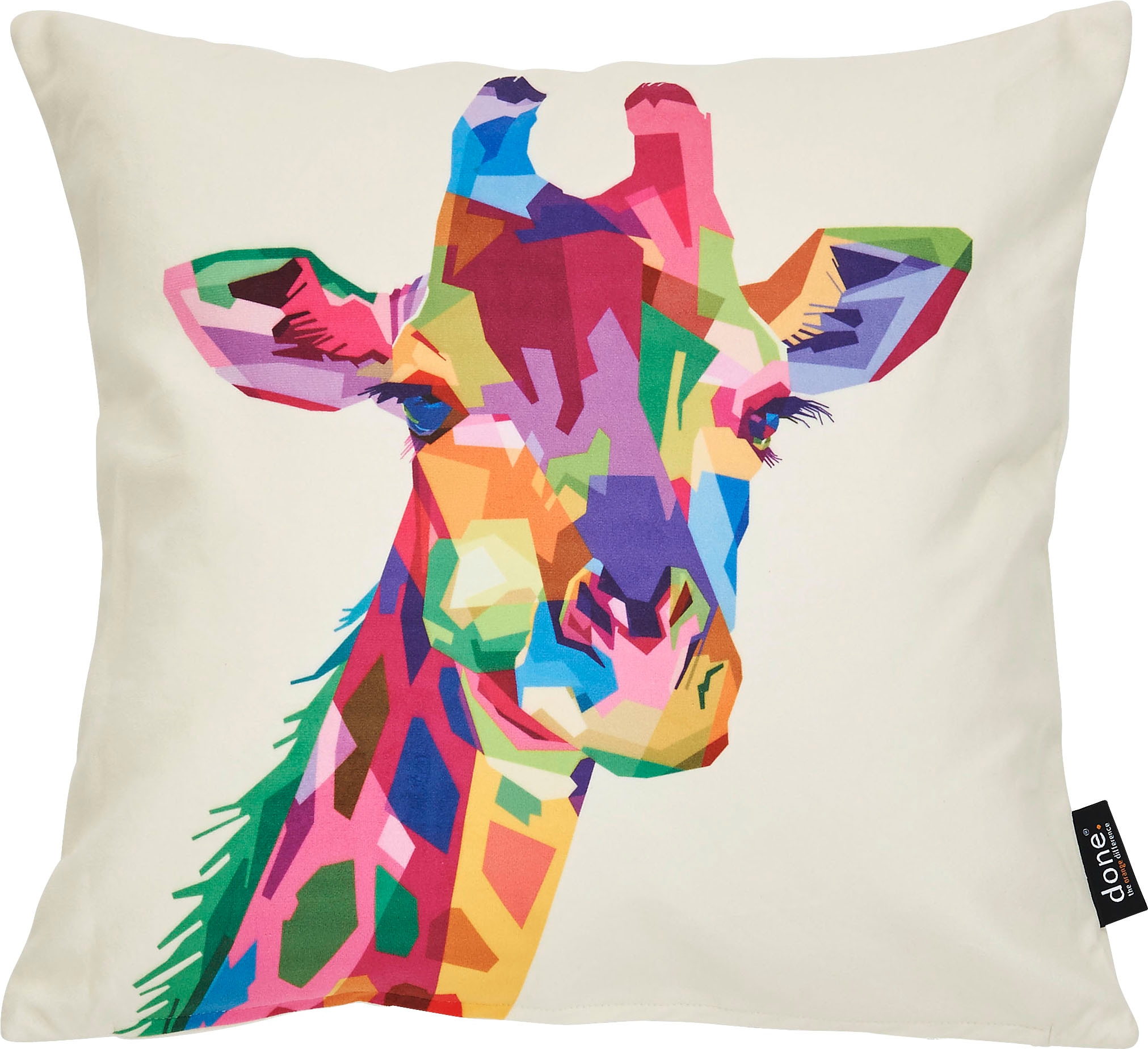 done.® Dekokissen »Velour Print Giraffe«, Beidseitig bedruckte Kissenhülle, günstig online kaufen