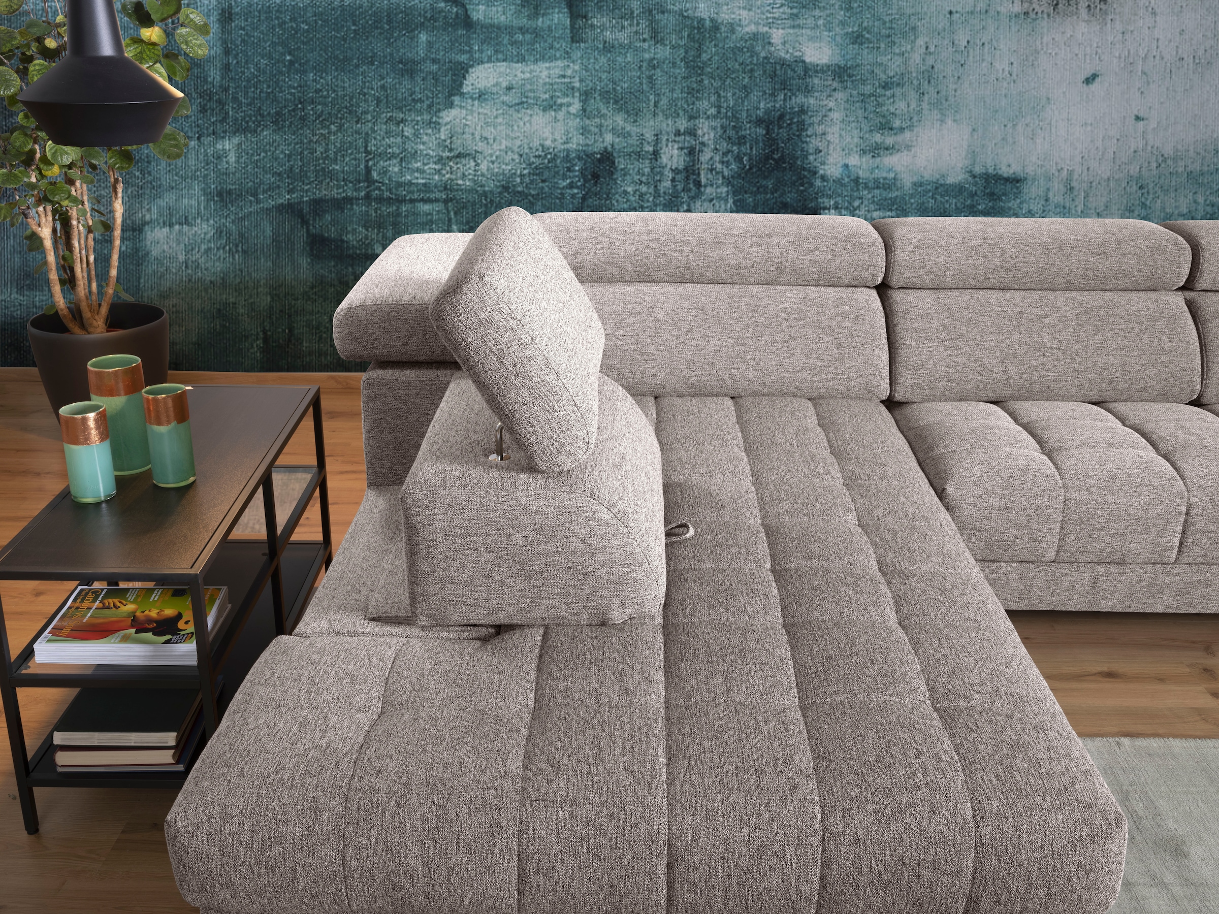 alina Ecksofa »Bahira«, Inkl. Rückenlehnen- und Sitztiefenverstellung, Breite 306 cm
