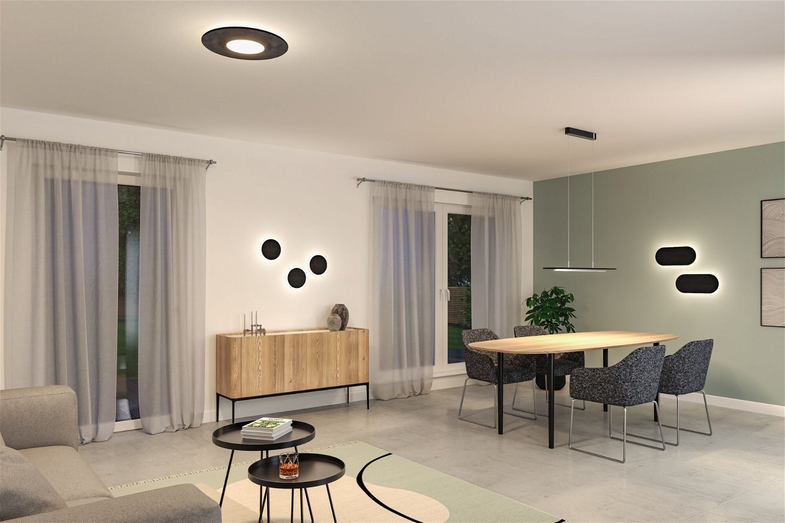 Paulmann LED Pendelleuchte »Tulga 27W Anthrazit«, 1 flammig, 3-Step-Dim günstig online kaufen