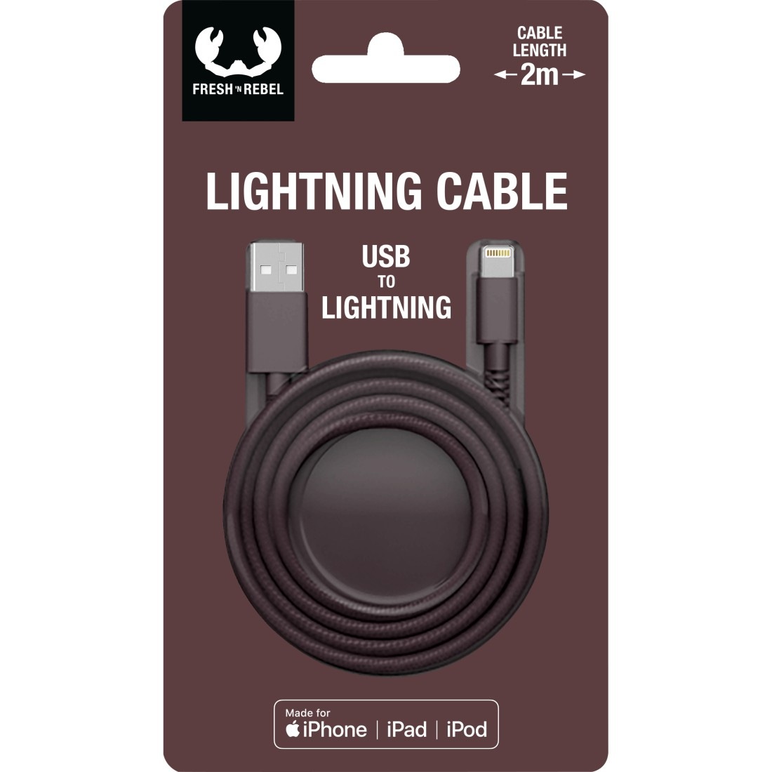 Fresh´n Rebel Smartphone-Kabel »USB - Lightning-Kabel "Fabriq", 2m«, Lightning-USB Typ A, 200 cm