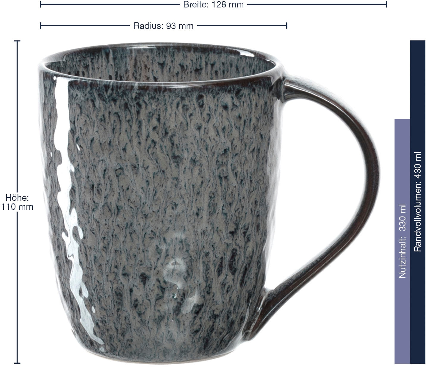 LEONARDO Tasse »MATERA«, (Set, 6 tlg.), 430 ml, 6-teilig