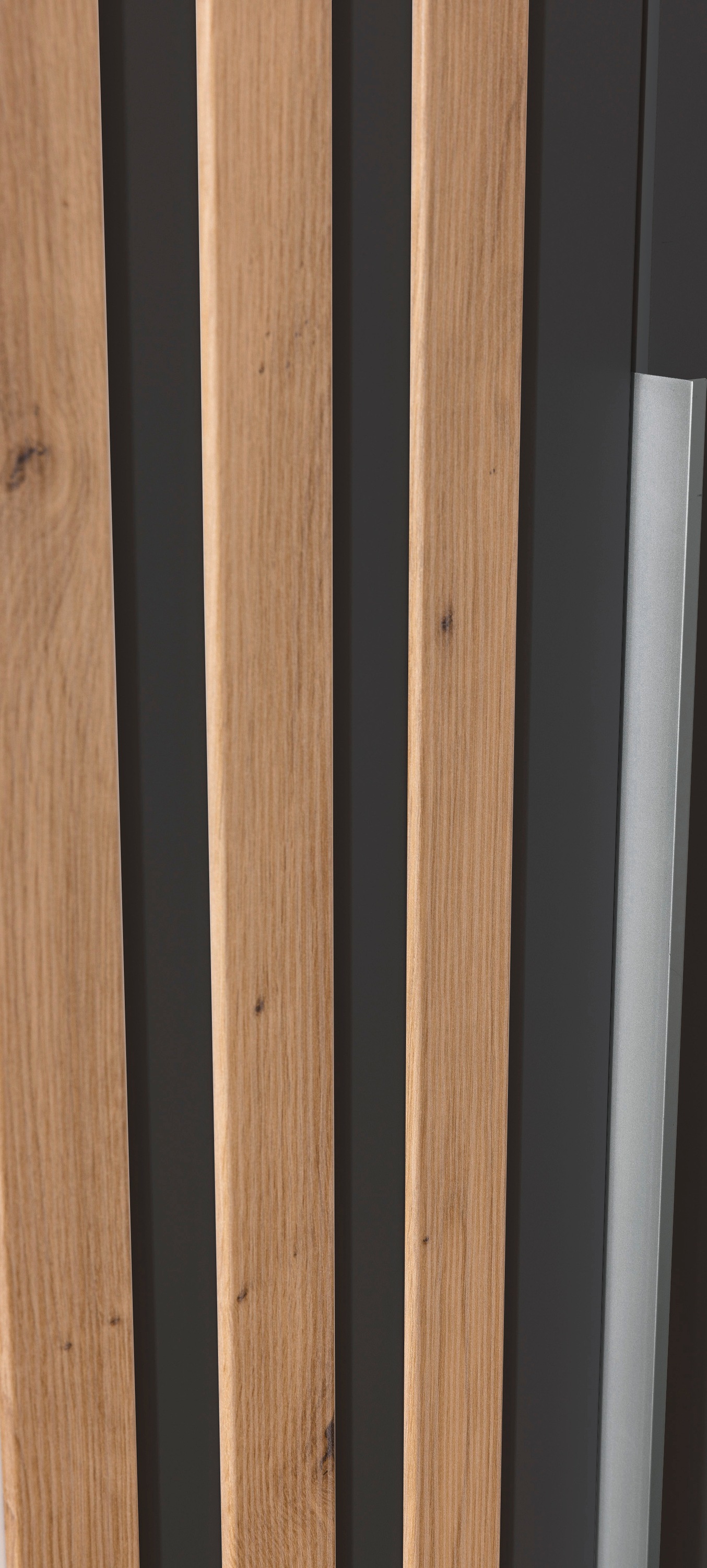 rauch Drehtürenschrank »Kleiderschrank Schrank Garderobe Garderobenschrank LAMELLA«, elegante Lamellen-Auflage in 3D Akustikpaneel Optik MADE IN GERMANY