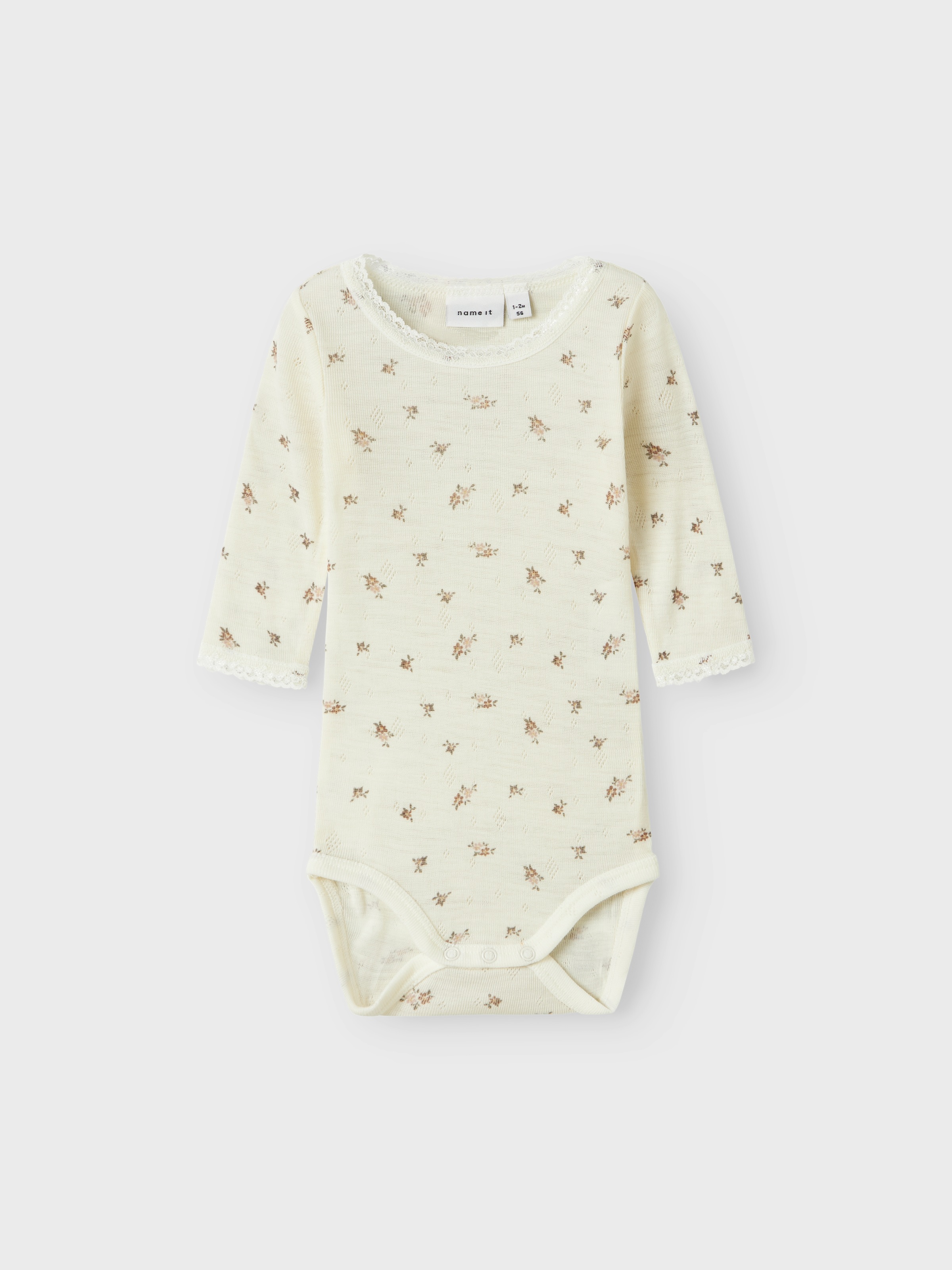 Name It Langarmbody »NBFWANG WOOL NEEDLE LS BODY NOOS«, aus reiner Merinowolle